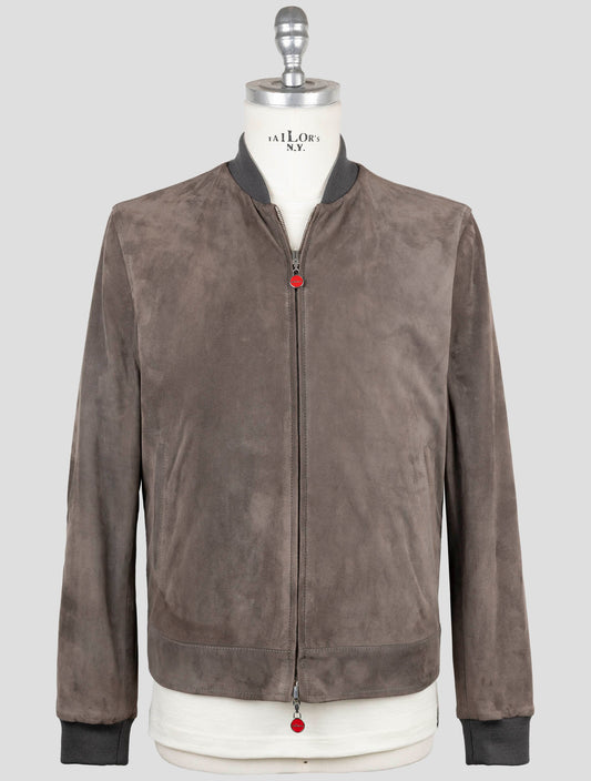 Kiton Brown Fleece Wool Cotton Reverse Coat