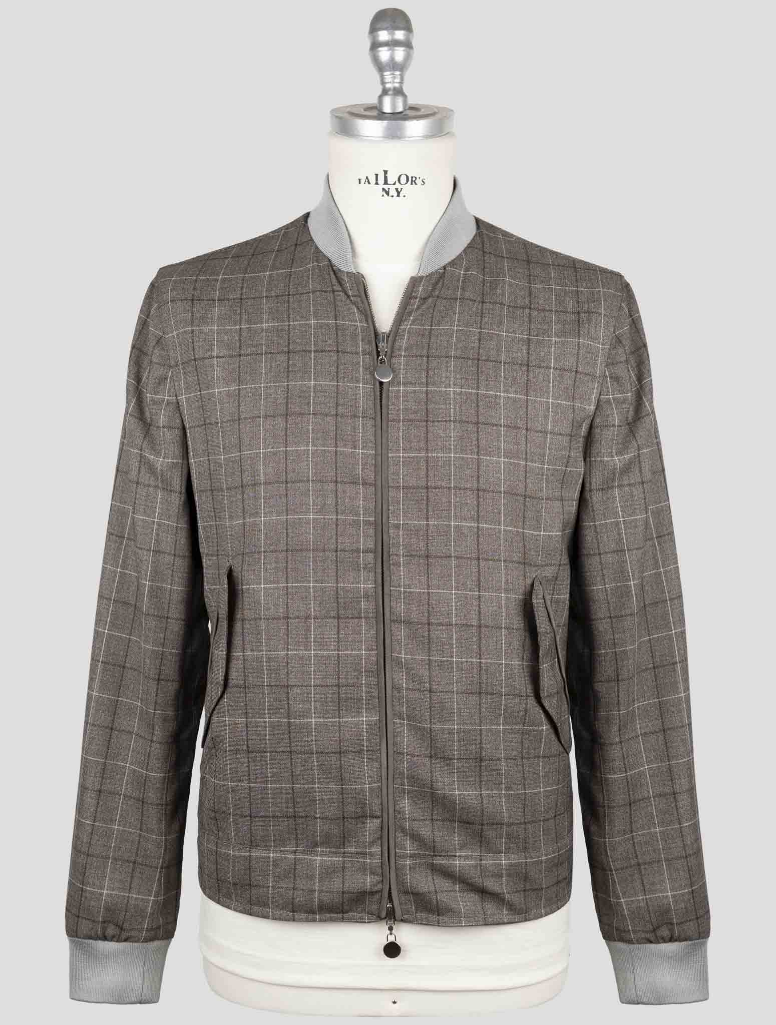 Kiton Brown Fleece Wool Cotton Reverse Coat