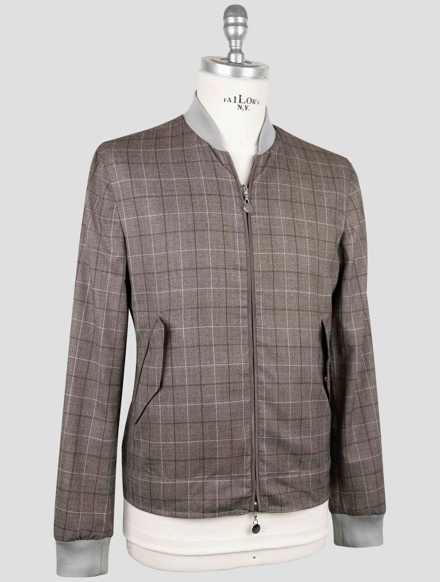 Kiton Brown Fleece Wool Cotton Reverse Coat