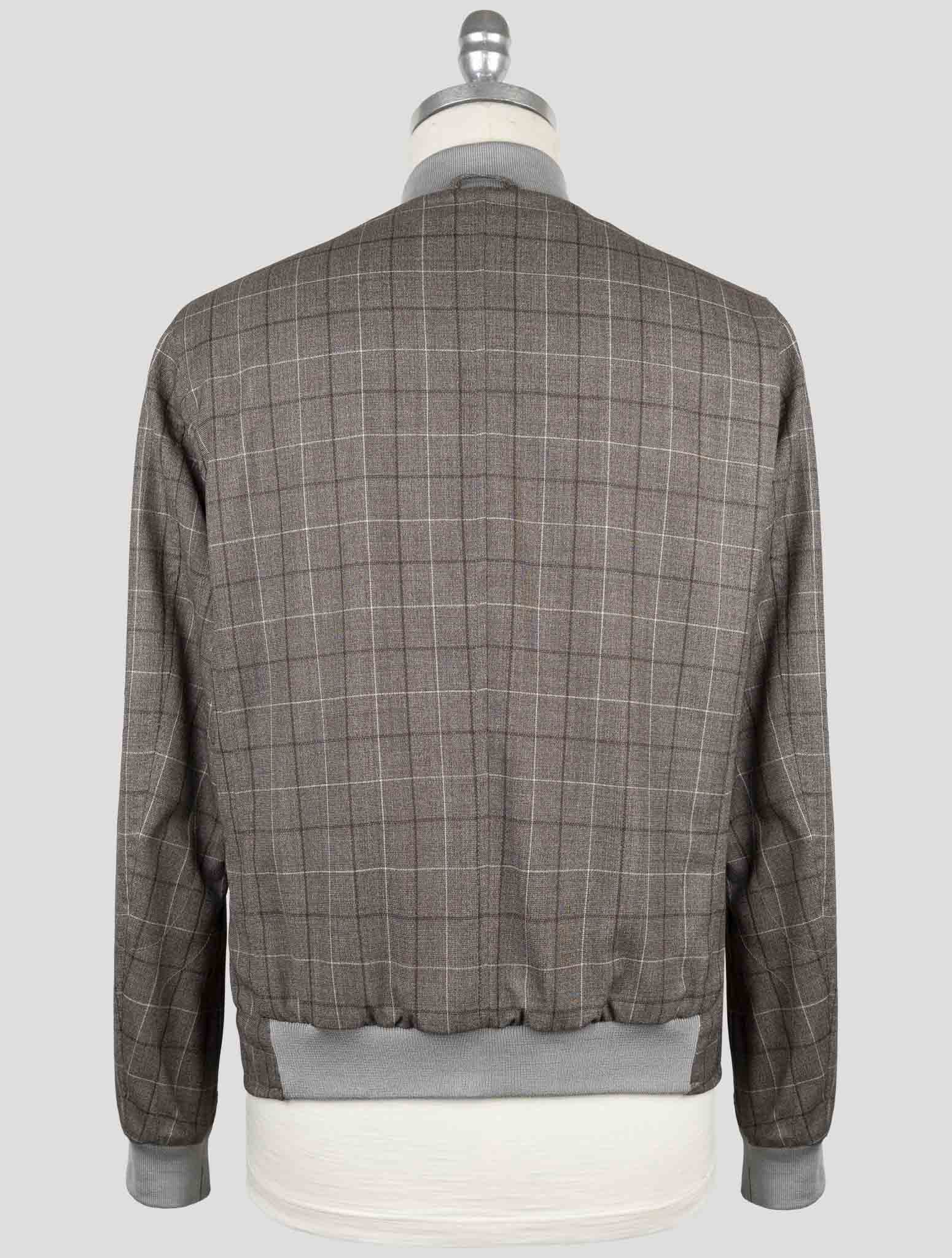 Kiton Brown Fleece Wool Cotton Reverse Coat
