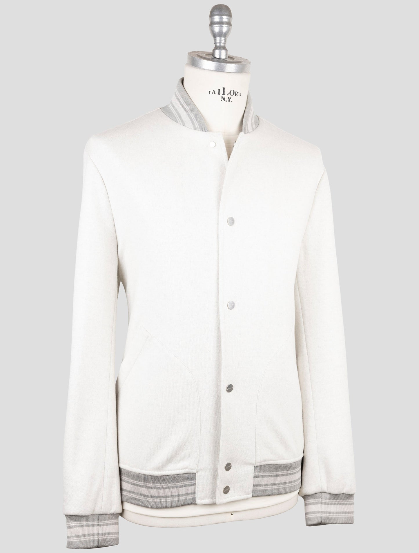 Kiton Light Gray Cashmere Pa Coat