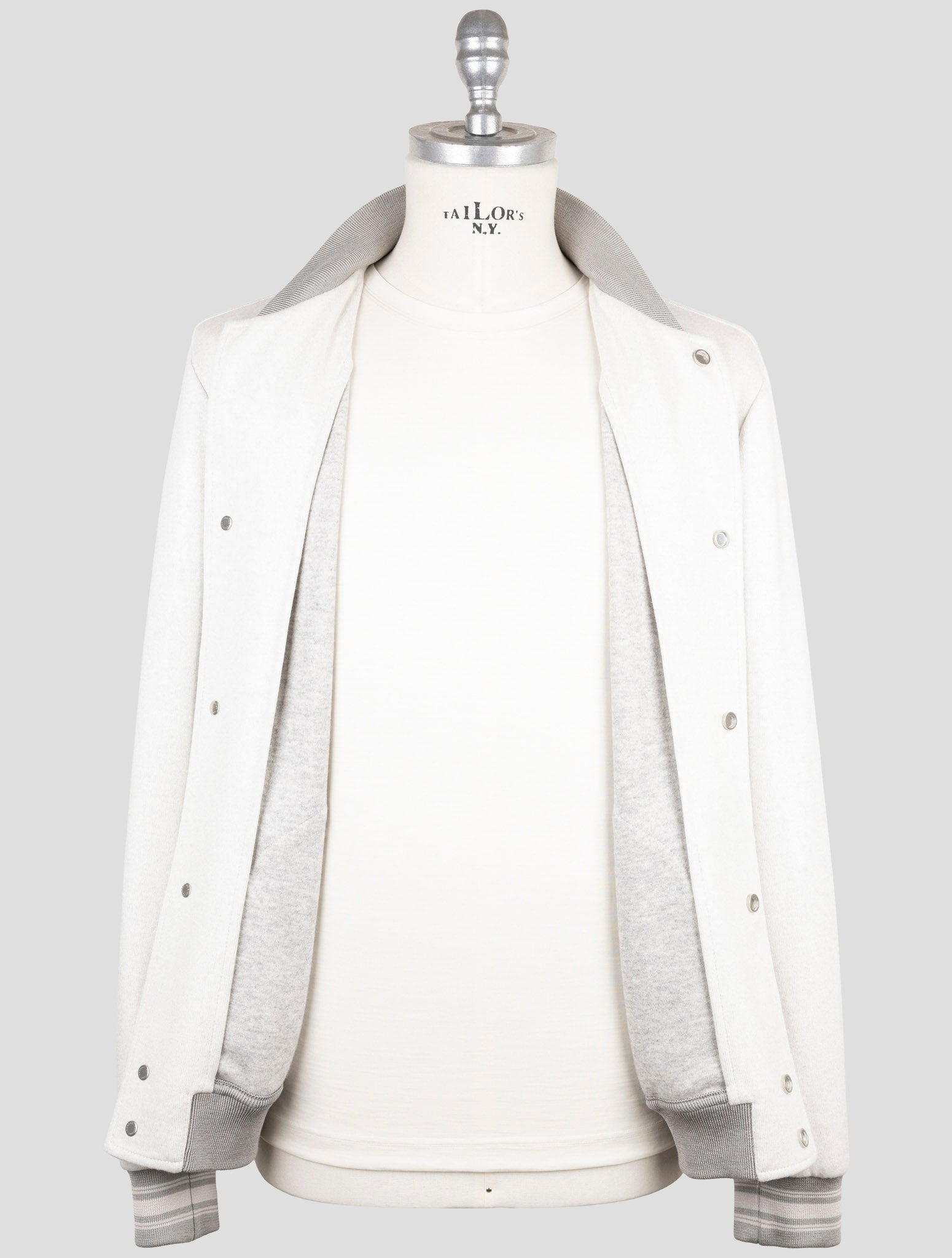 Kiton Light Gray Cashmere Pa Coat