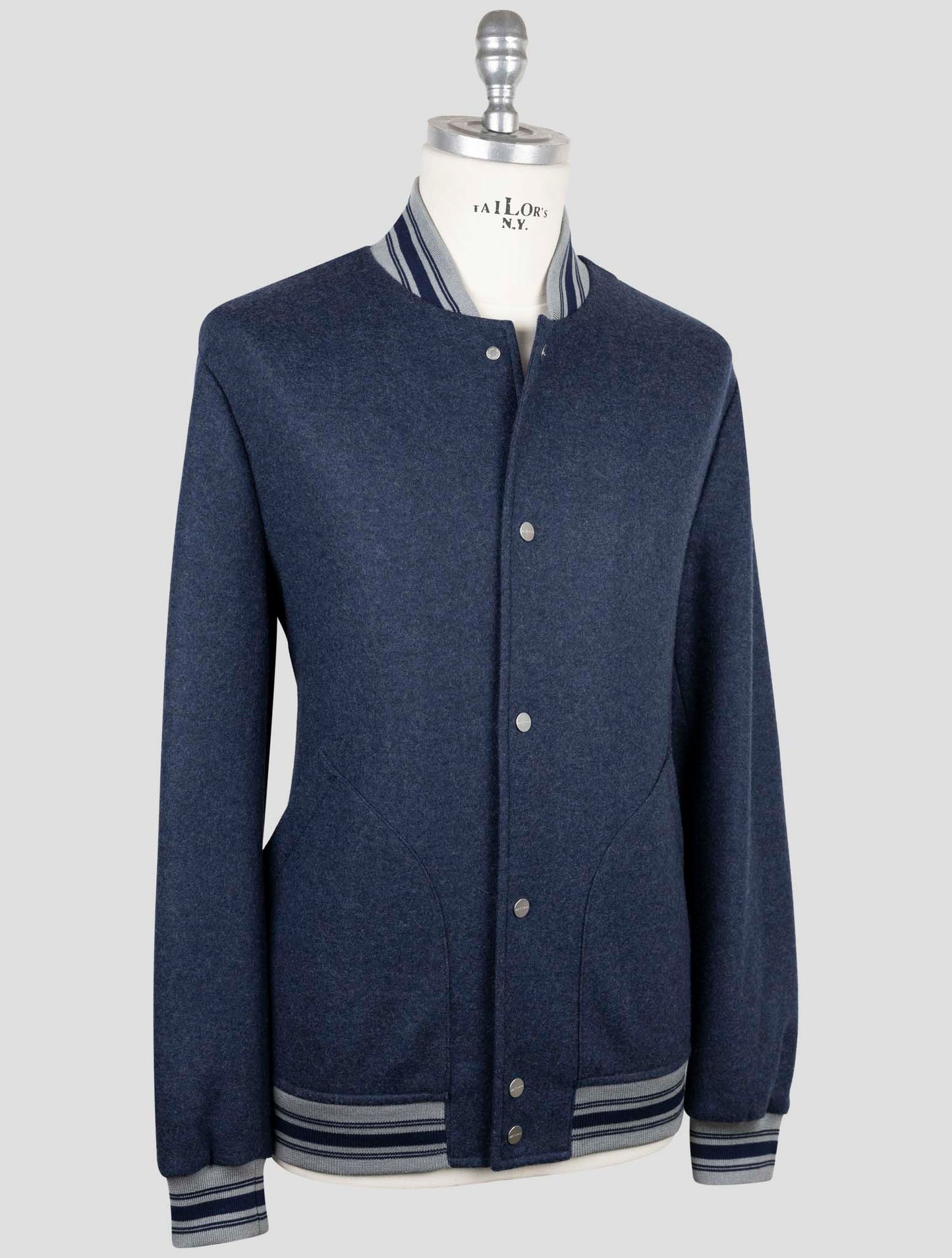 Kiton Blue Cashmere Pa Coat