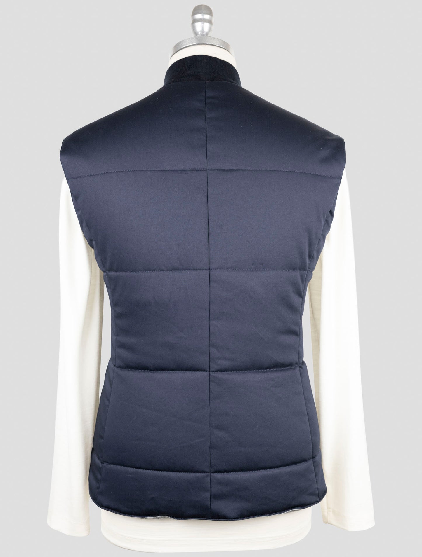 Kiton Blue Modal Cashmere Coat Gilet