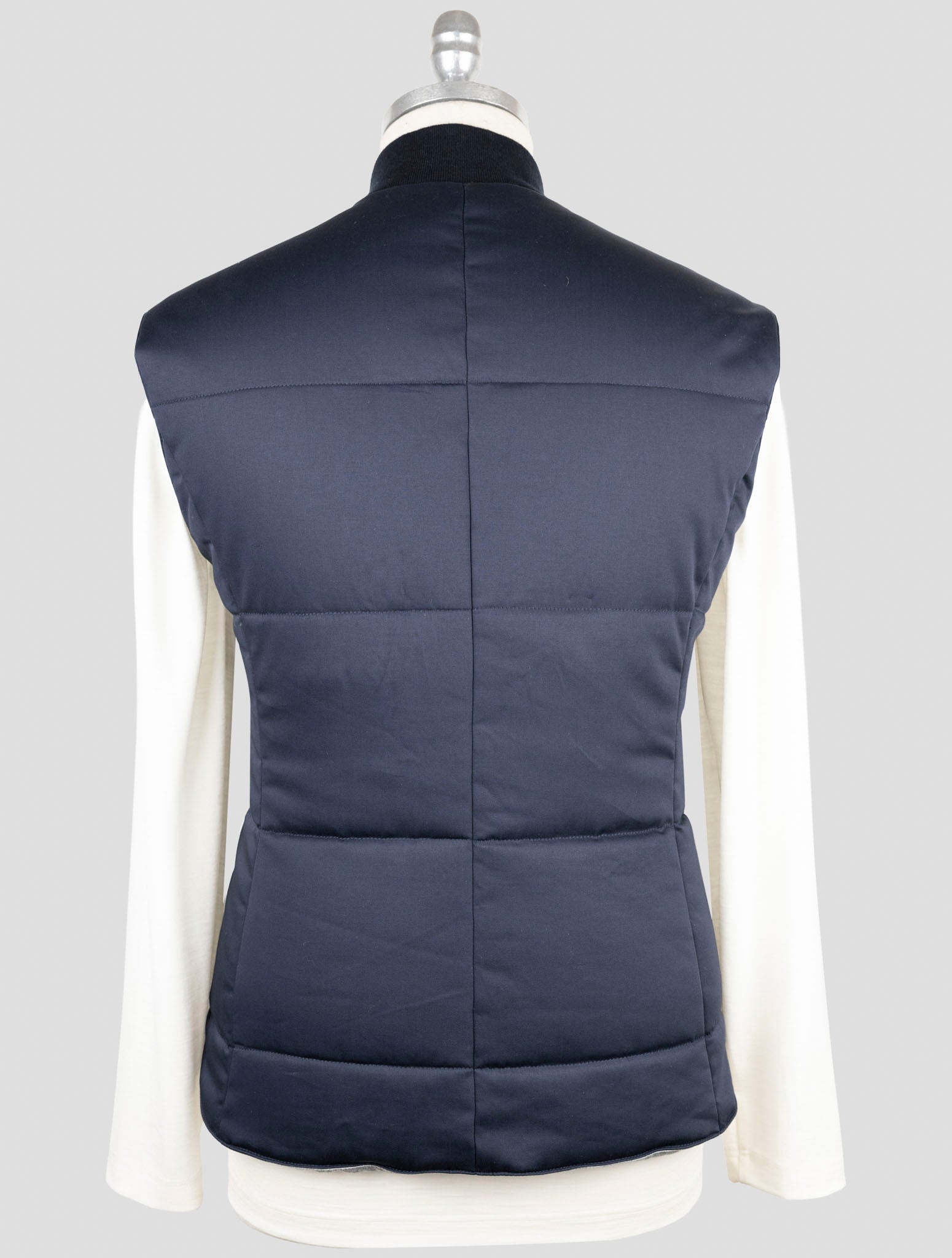 Kiton Blue Modal Cashmere Coat Gilet