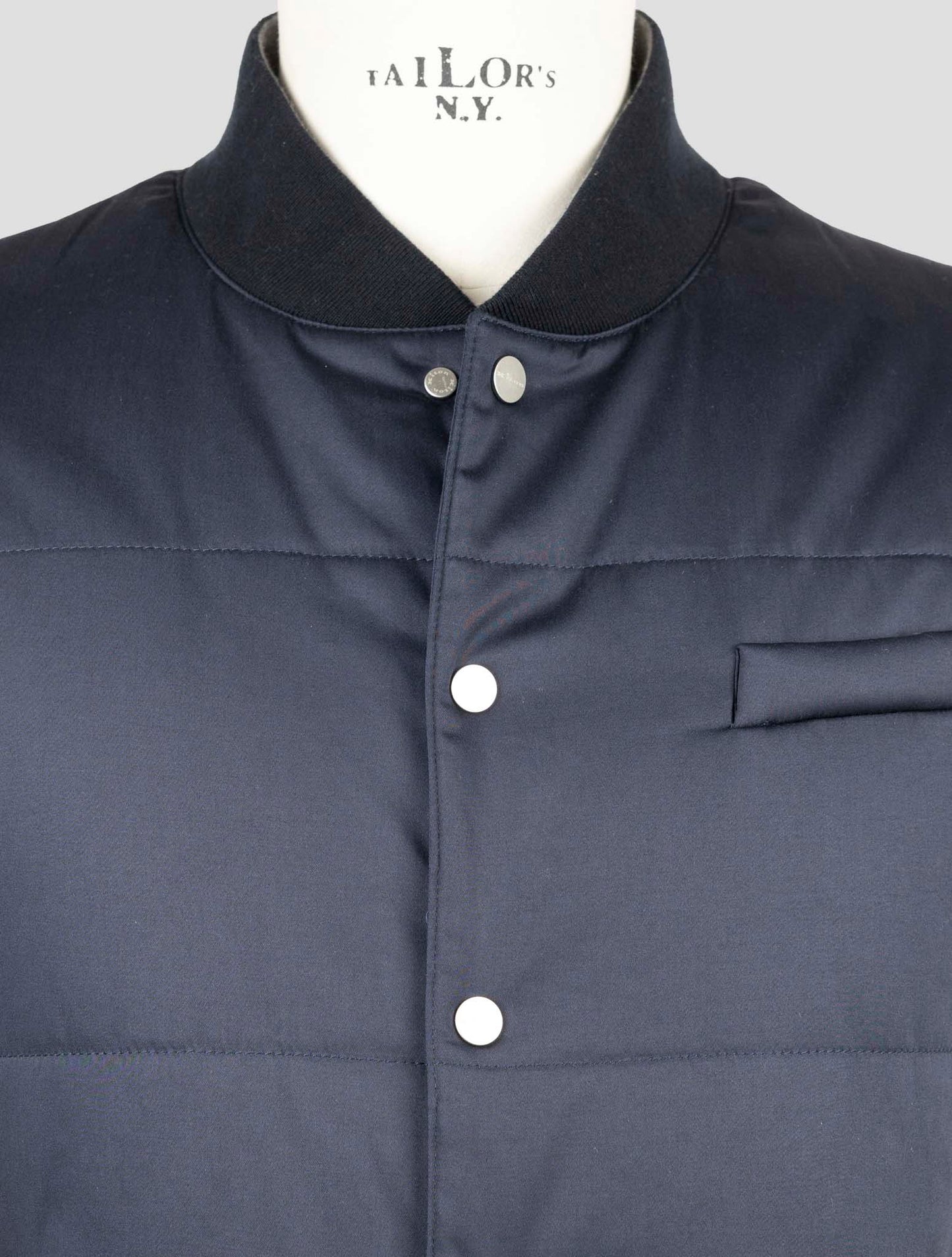 Kiton Blue Modal Cashmere Coat Gilet