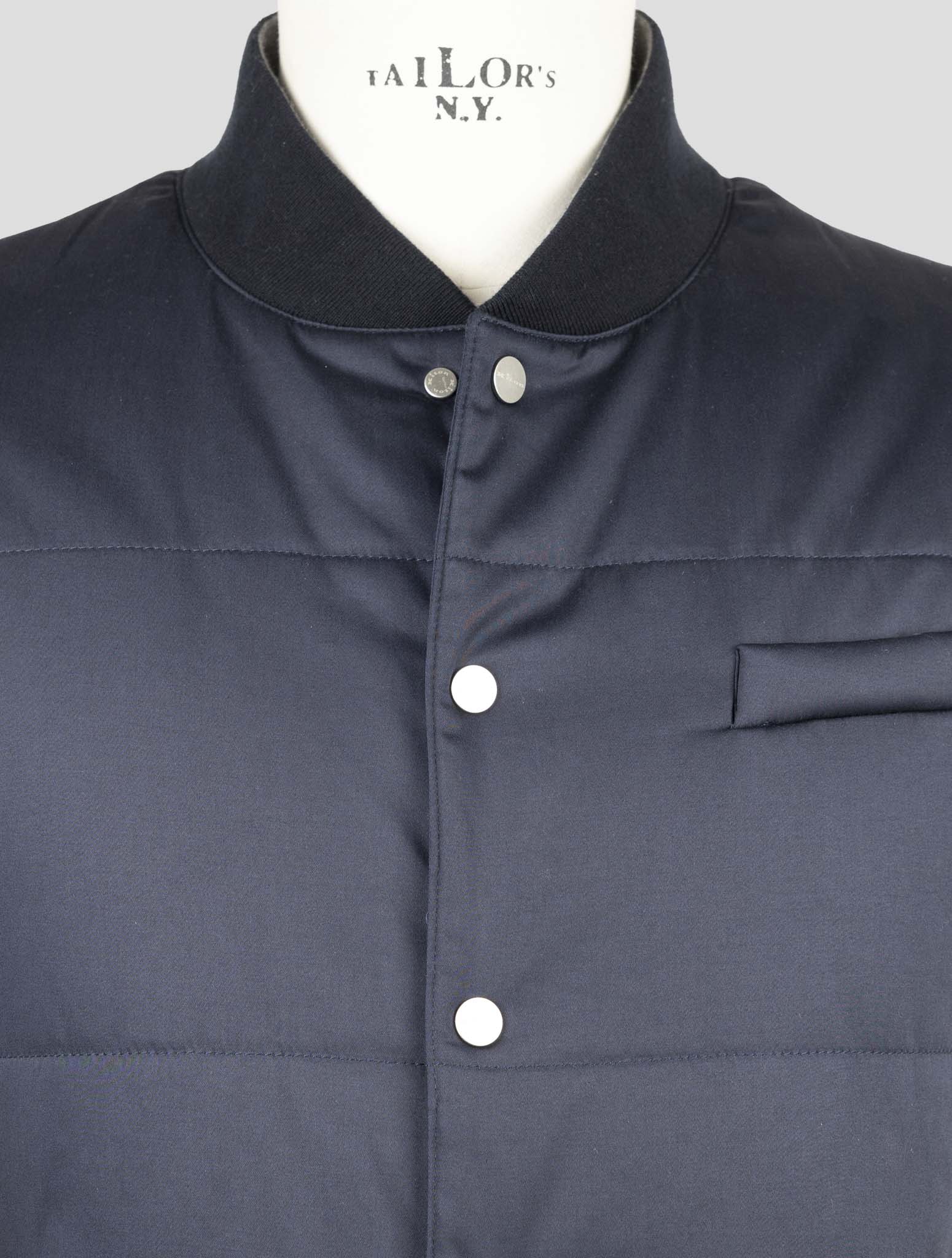 Kiton Blue Modal Cashmere Coat Gilet
