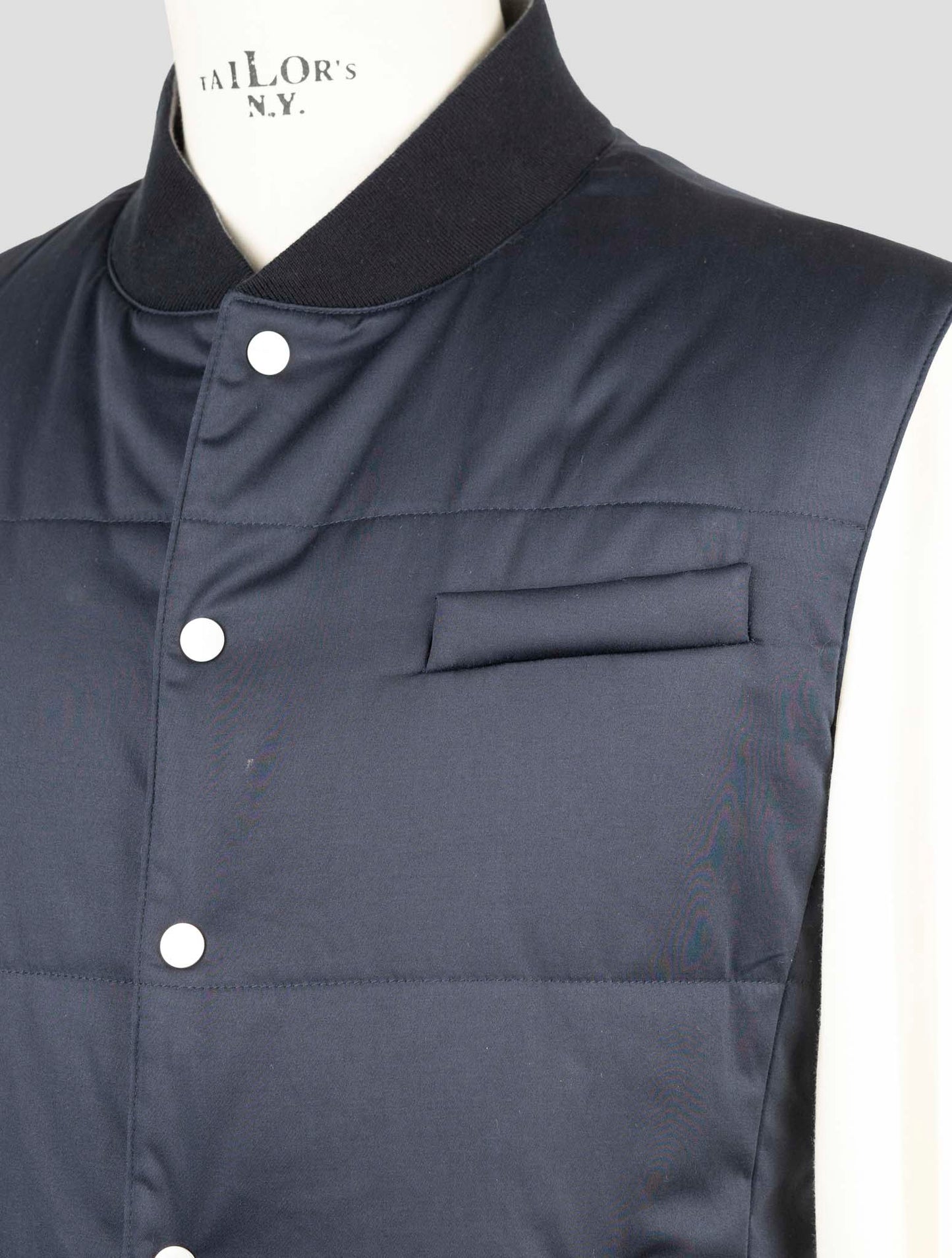 Kiton Blue Modal Cashmere Coat Gilet