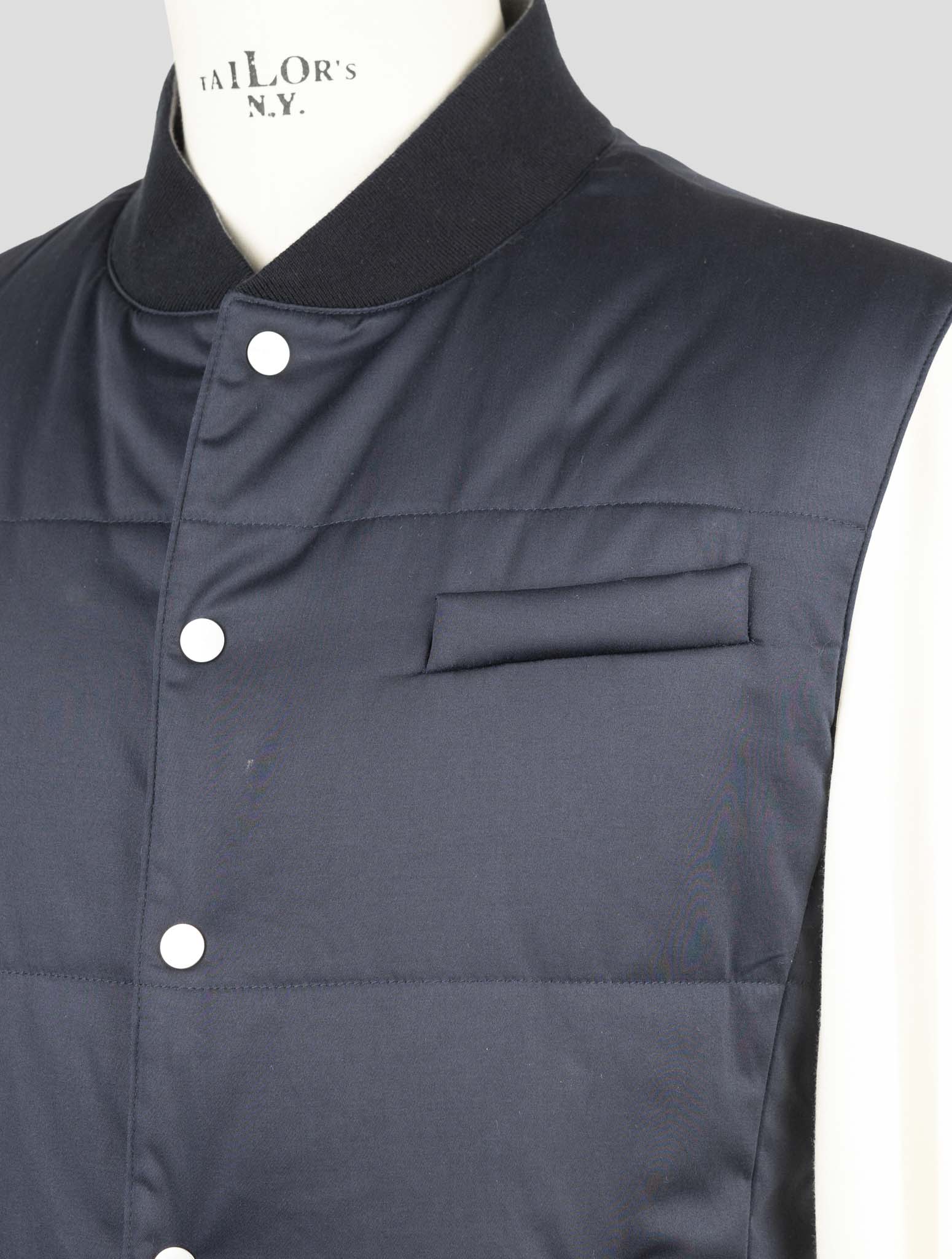 Kiton Blue Modal Cashmere Coat Gilet