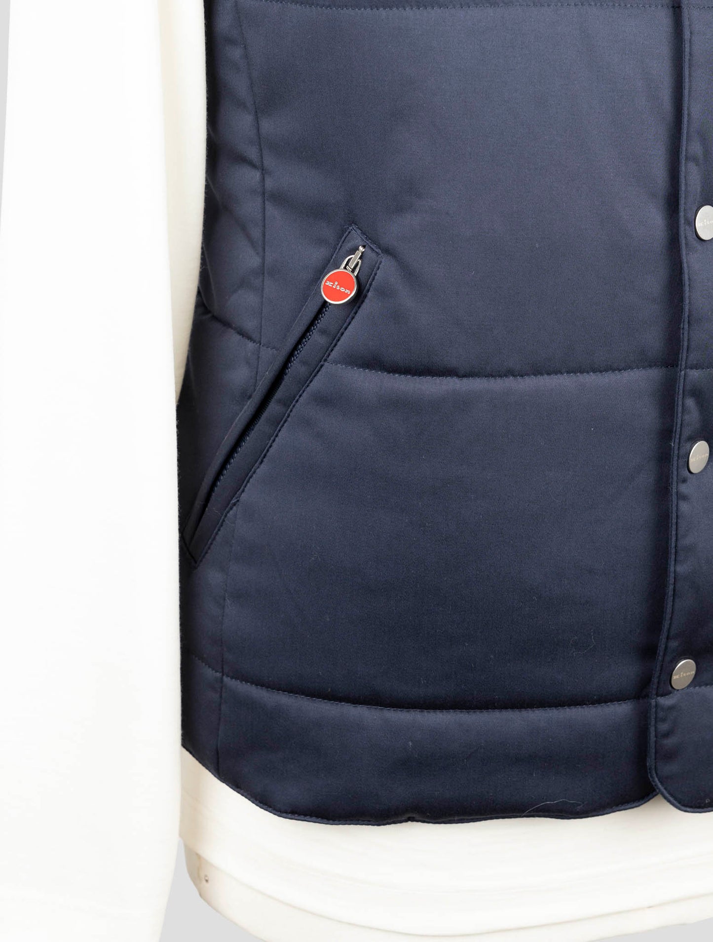 Kiton Blue Modal Cashmere Coat Gilet