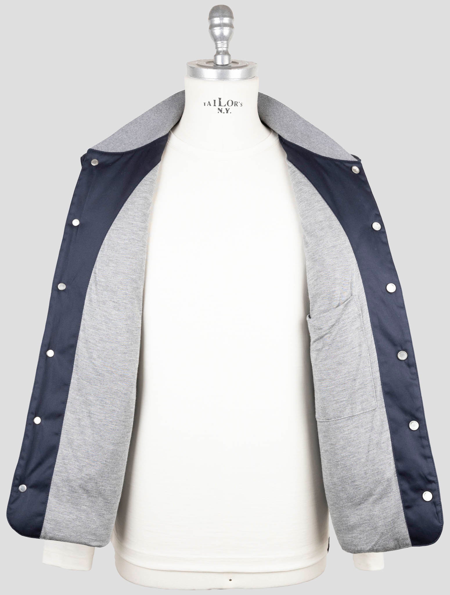 Kiton Blue Modal Cashmere Coat Gilet