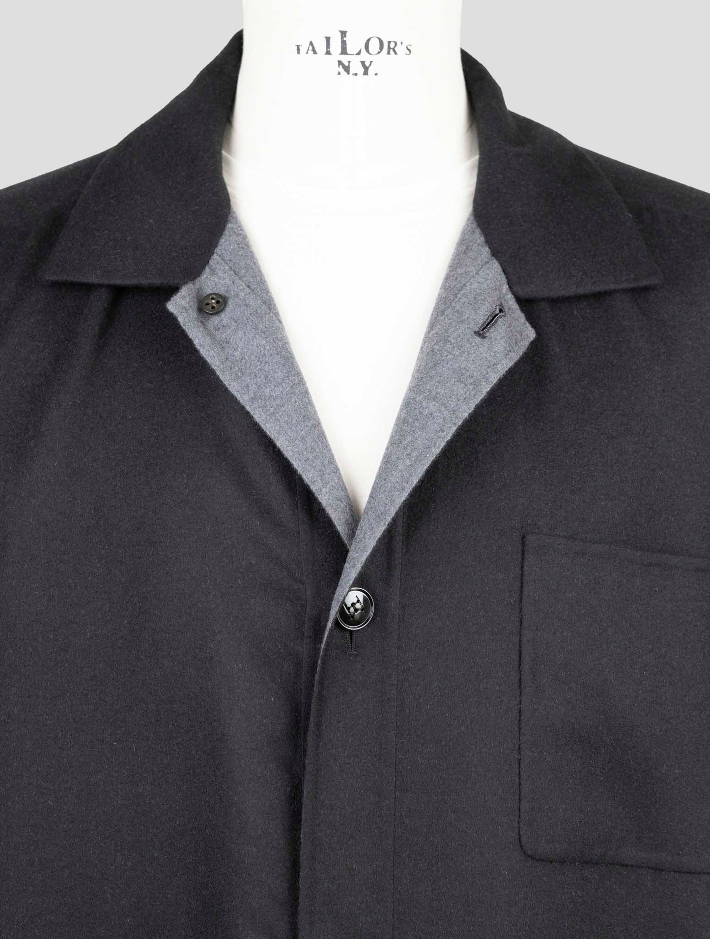 Kiton Blue Cashmere Silk Coat
