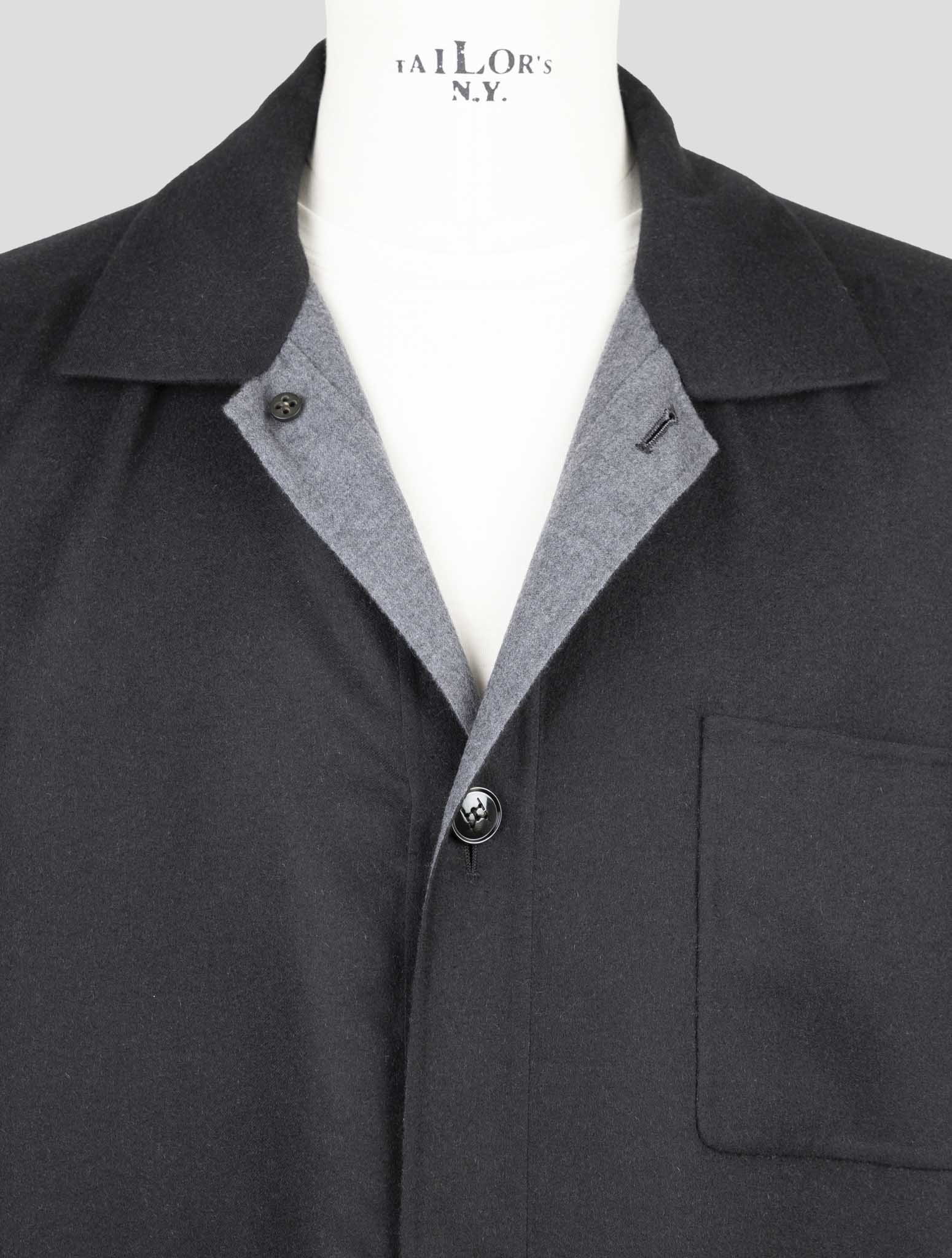 Kiton Blue Cashmere Silk Coat