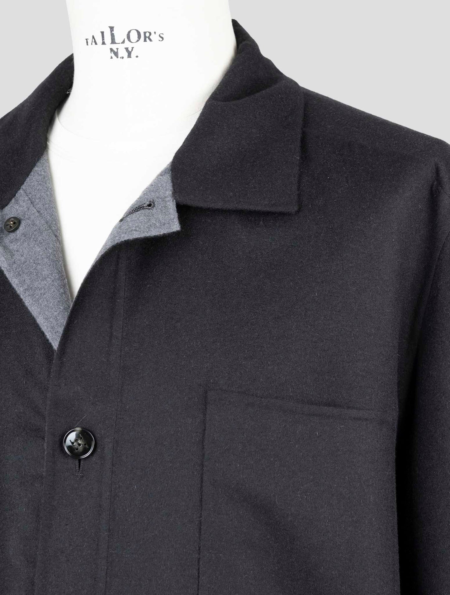 Kiton Blue Cashmere Silk Coat