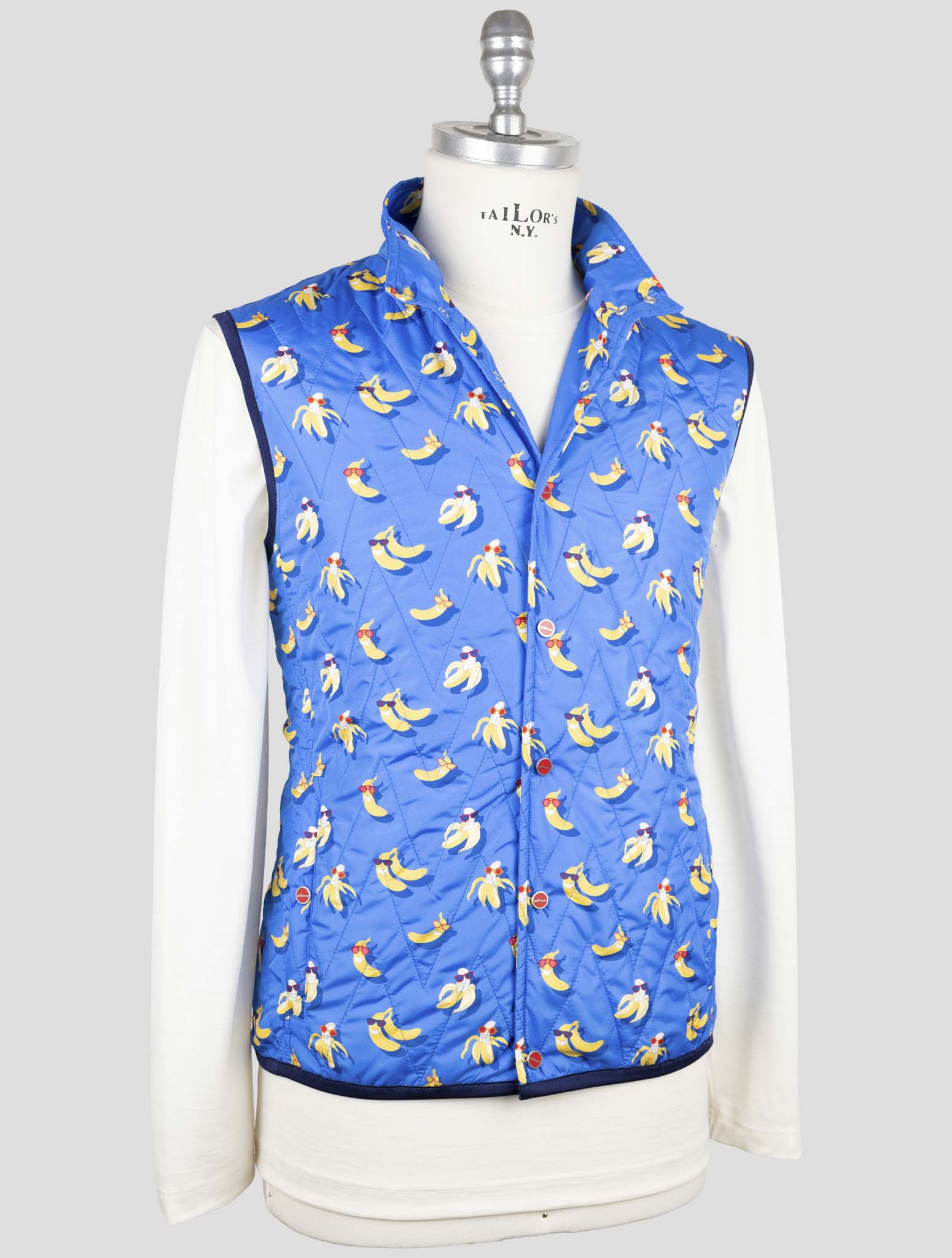 Kiton Blue Pl Coat Gilet