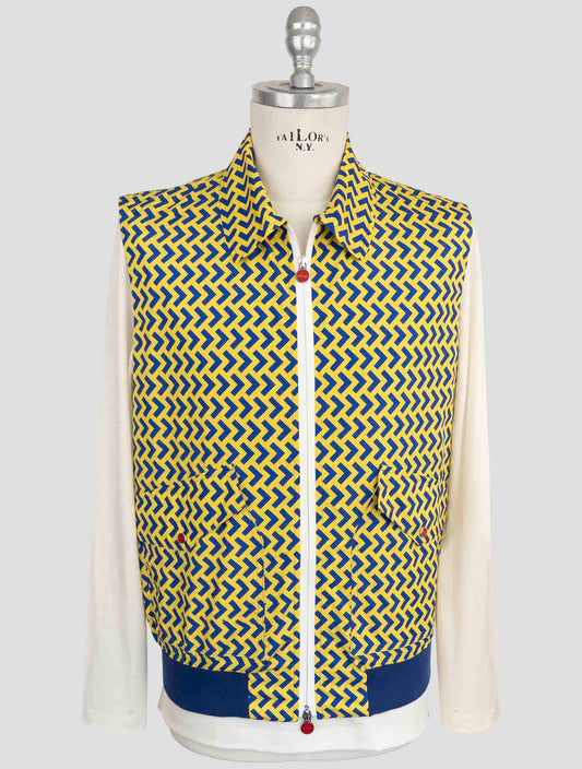 Kiton Yellow Blue Pl Coat Gilet