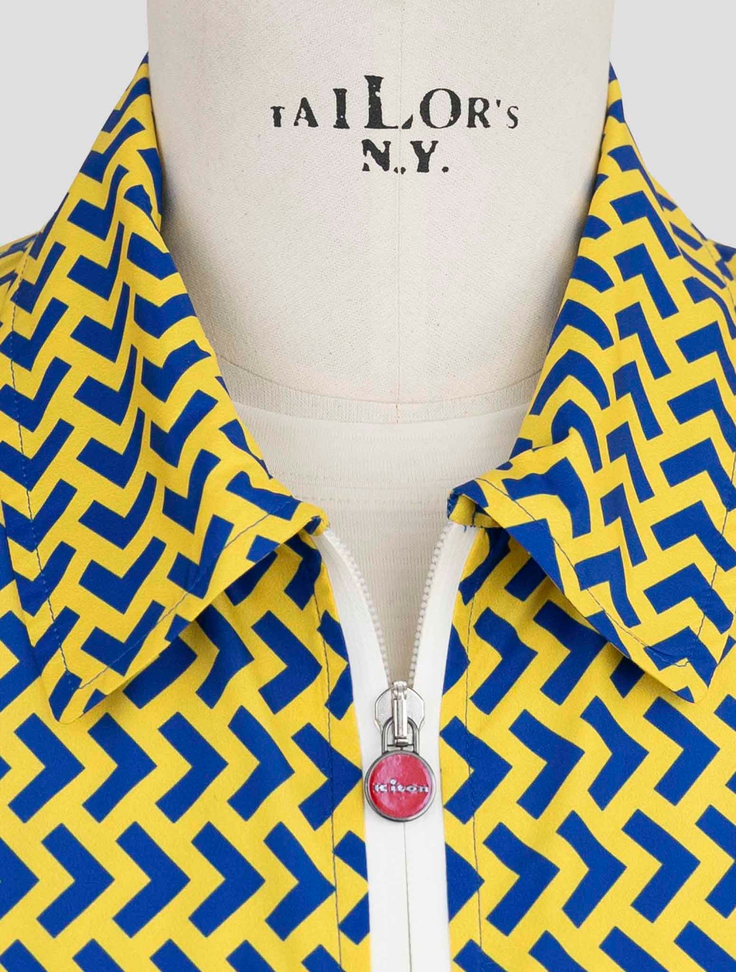Kiton Yellow Blue Pl Coat Gilet