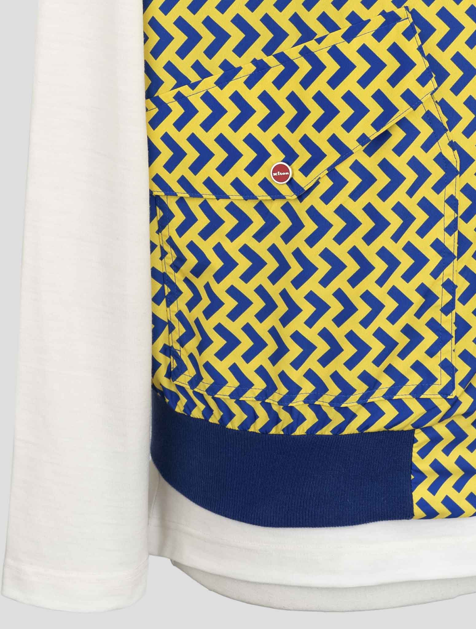 Kiton Yellow Blue Pl Coat Gilet