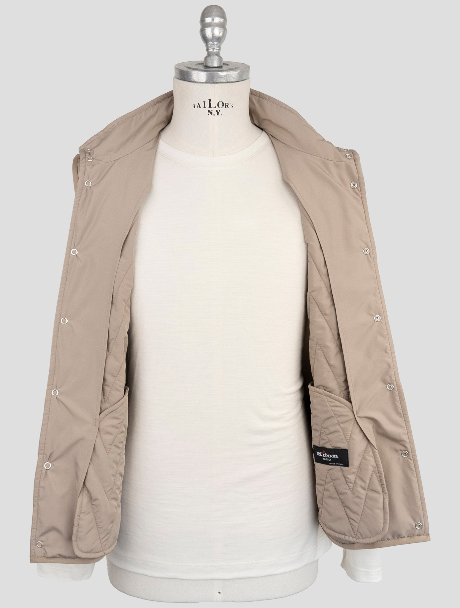Kiton Beige Pl Coat Gilet