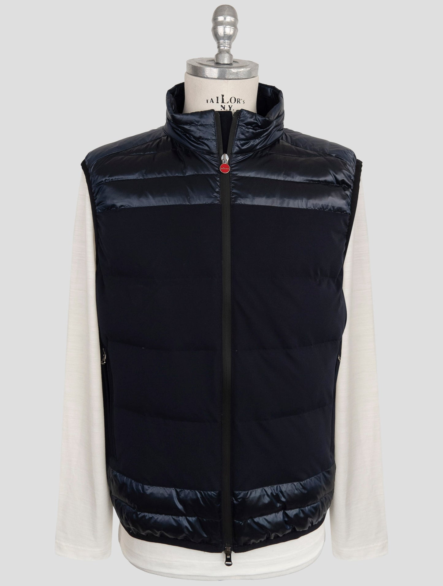 Kiton Blue Pa Ea Pu Coat Gilet