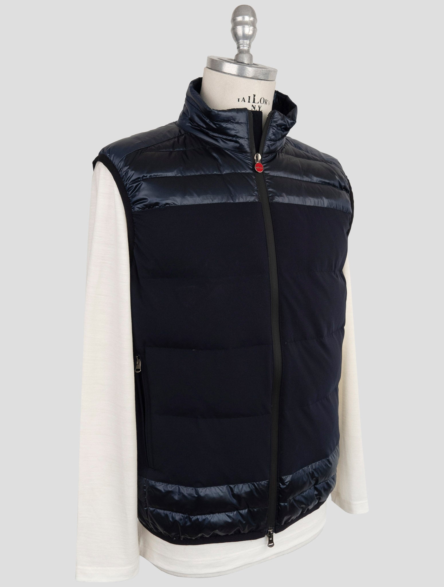 Kiton Blue Pa Ea Pu Coat Gilet