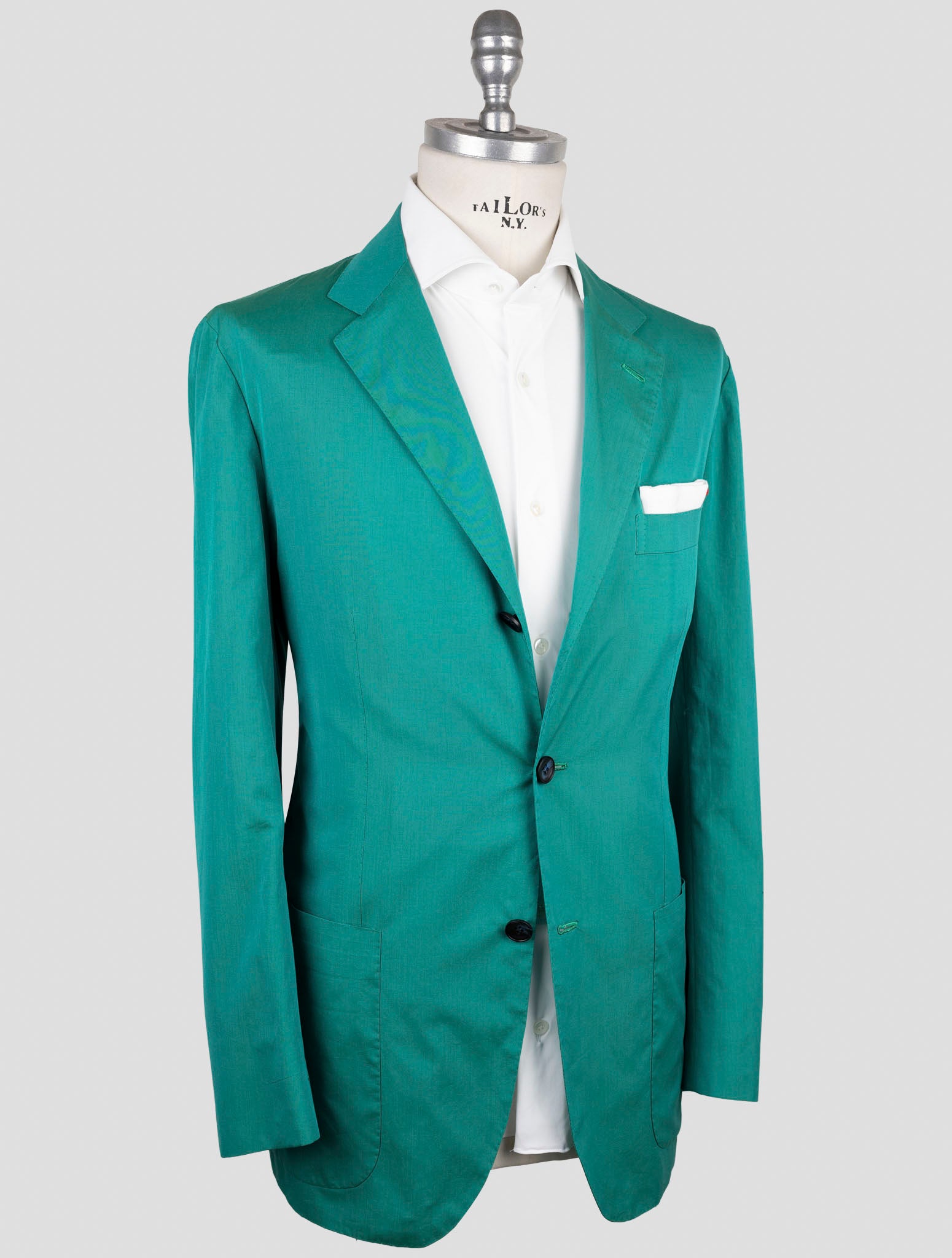 Kiton Green Cotton Blazer