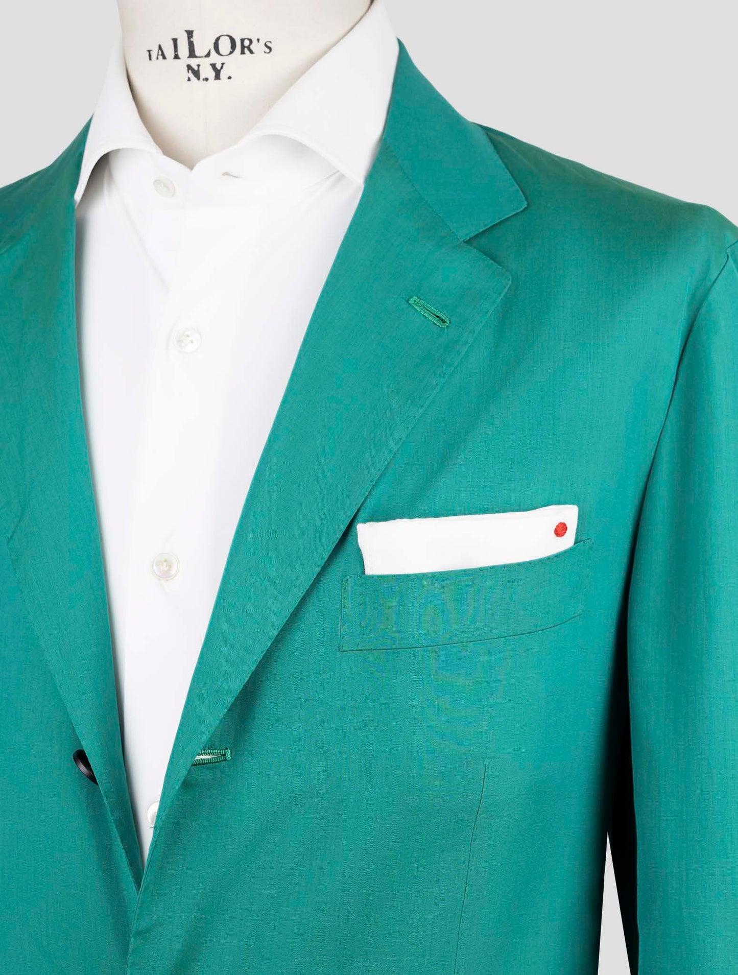 Kiton Green Cotton Blazer