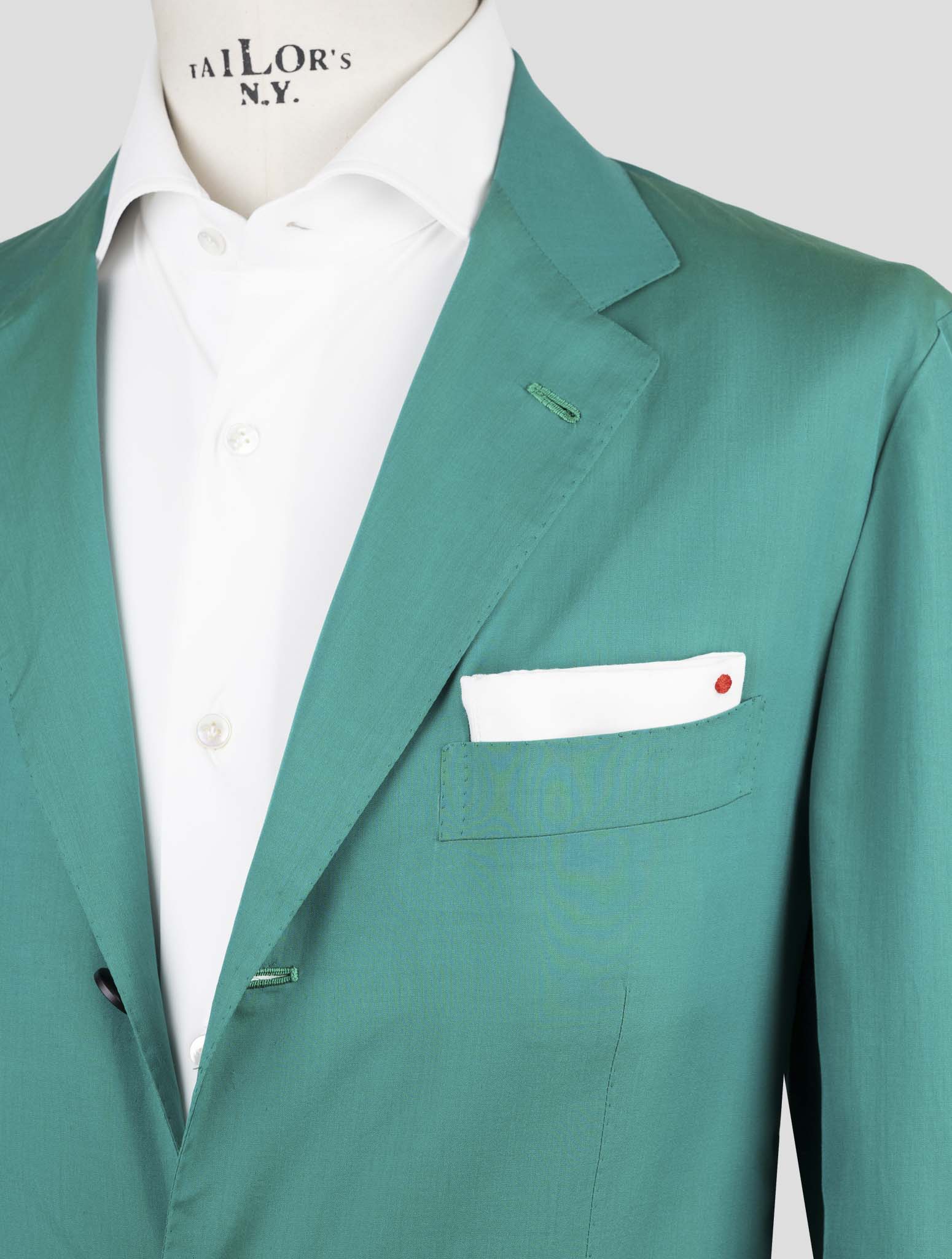 Kiton Green Cotton Blazer