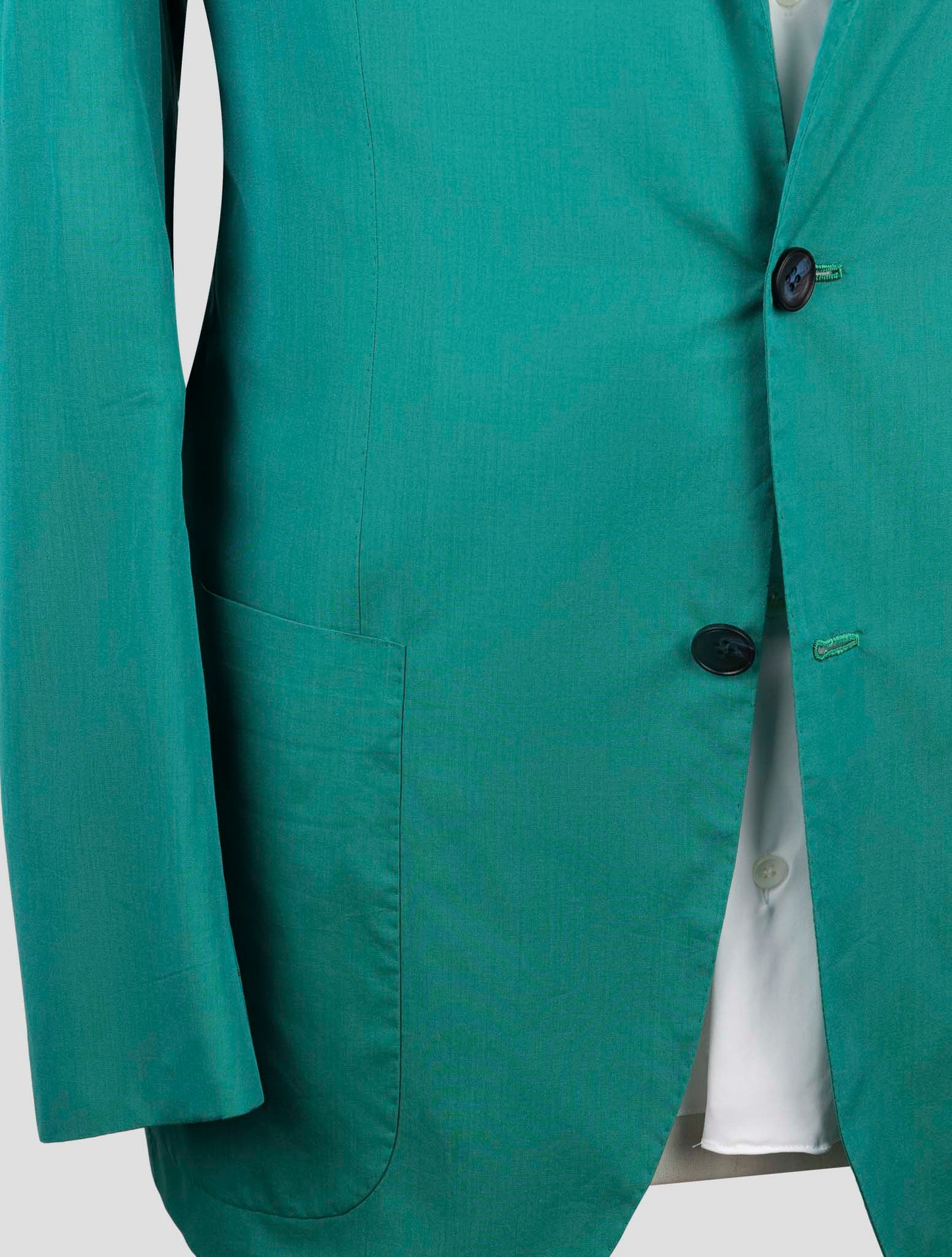 Kiton Green Cotton Blazer