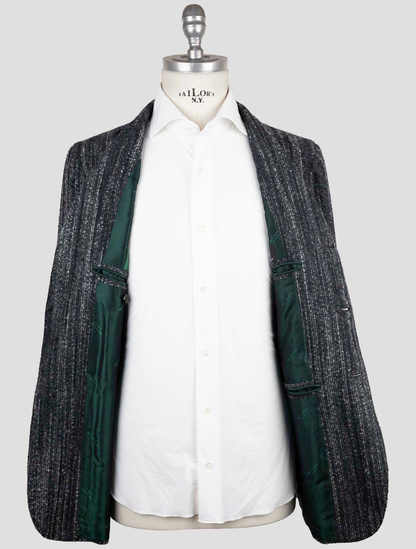 Kiton Dark Green Cashmere Silk Blazer