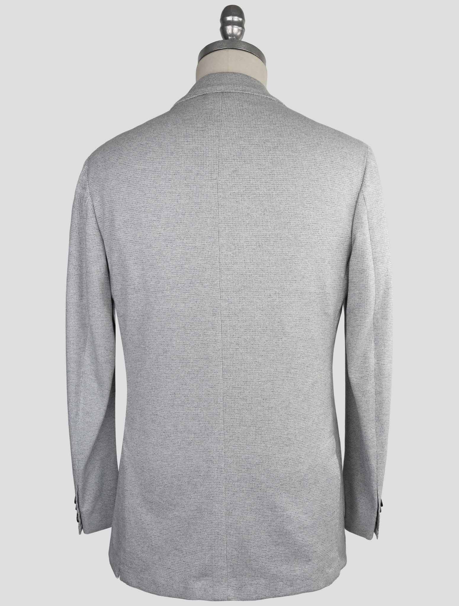 Kiton Knt Gray Cotton Blazer