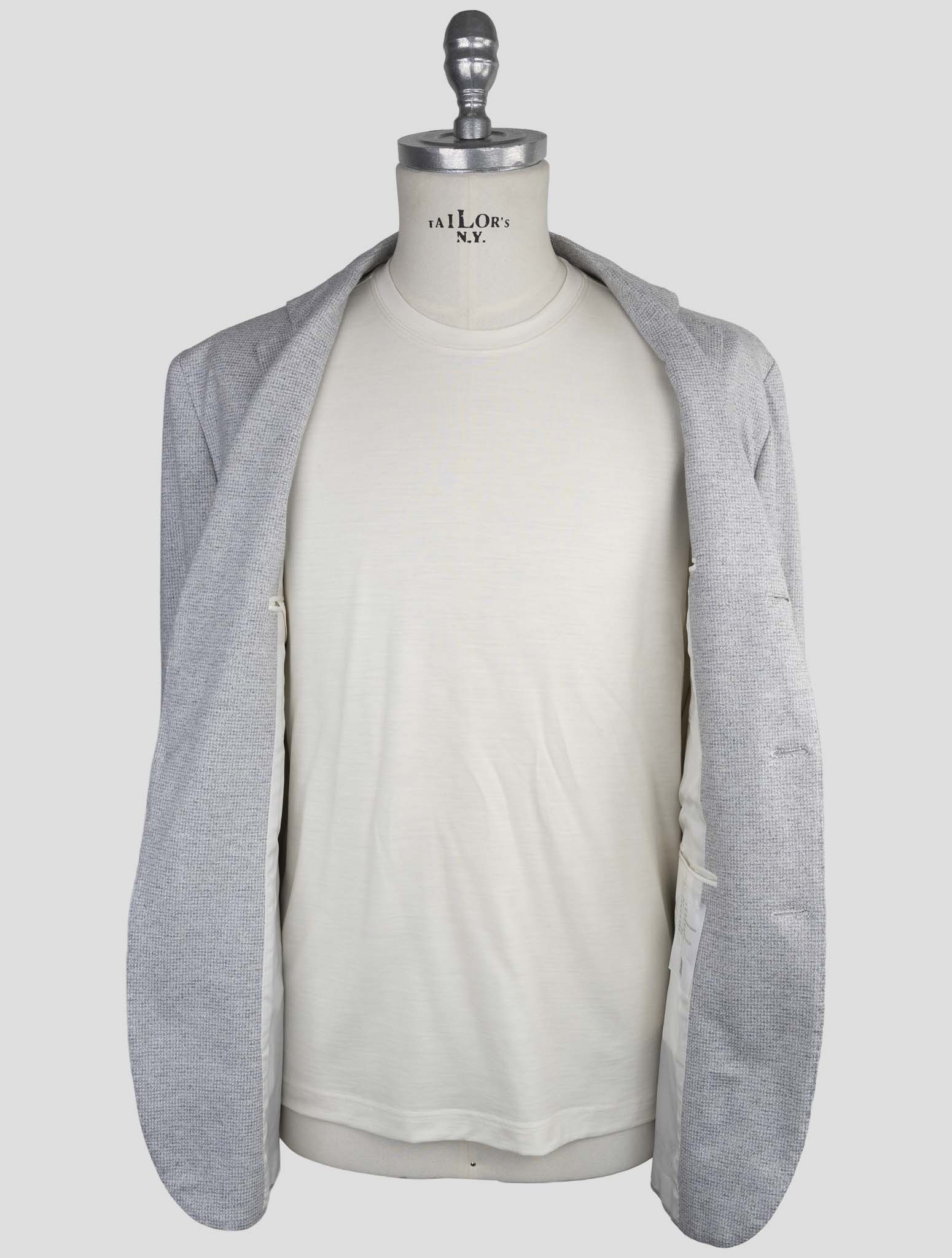Kiton Knt Gray Cotton Blazer