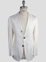 Kiton Knt White Linen Cotton Blazer