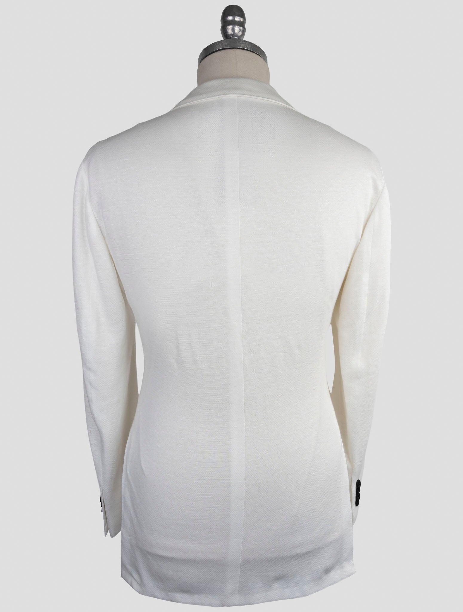 Kiton Knt White Linen Cotton Blazer