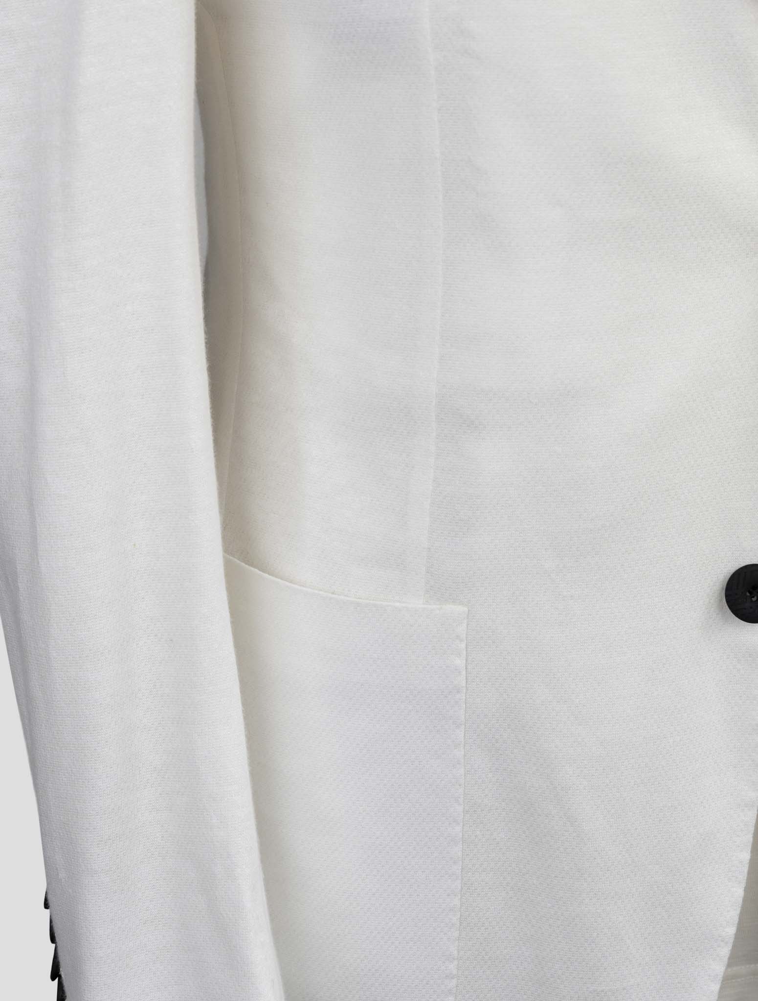 Kiton Knt White Linen Cotton Blazer