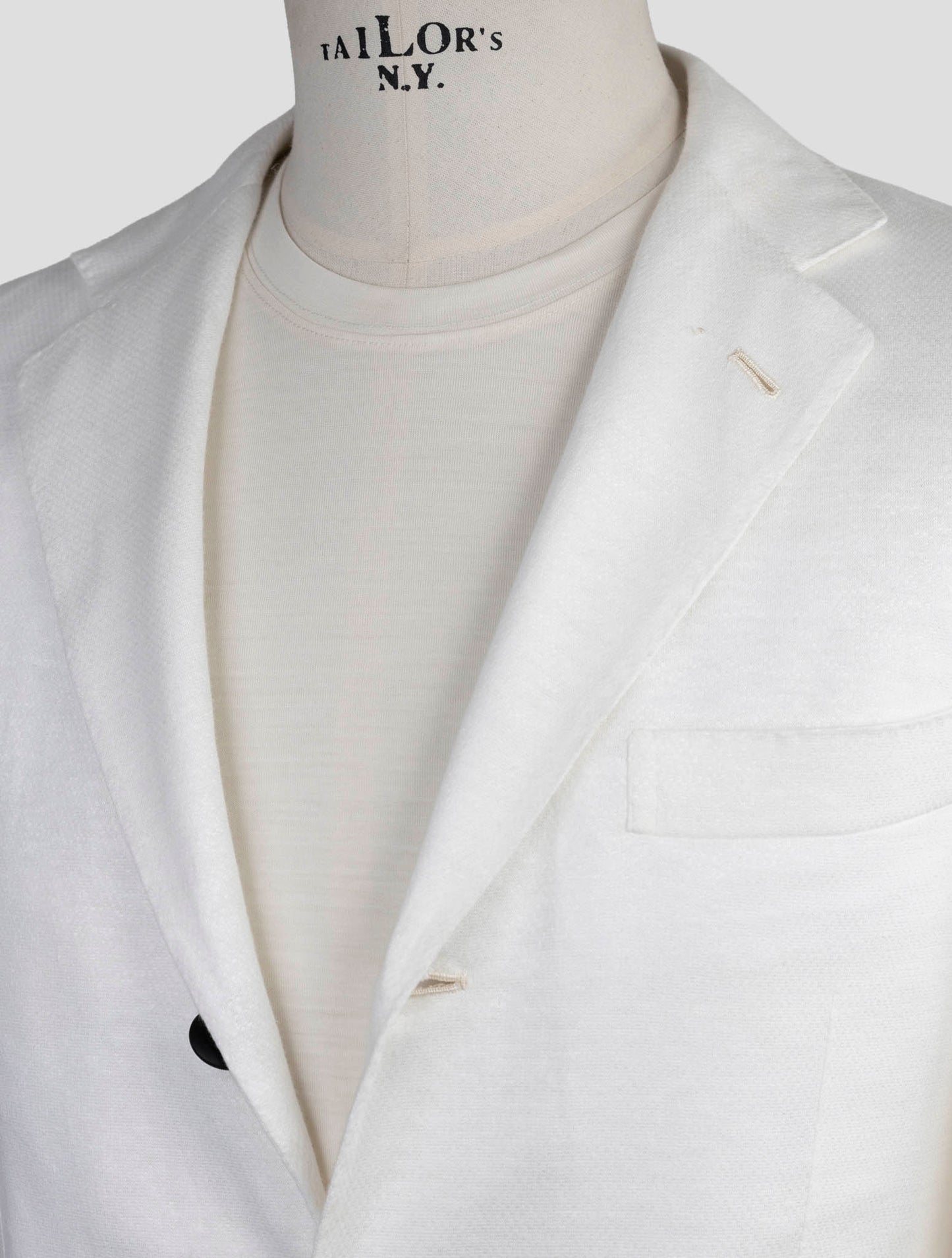 Kiton Knt White Linen Cotton Blazer
