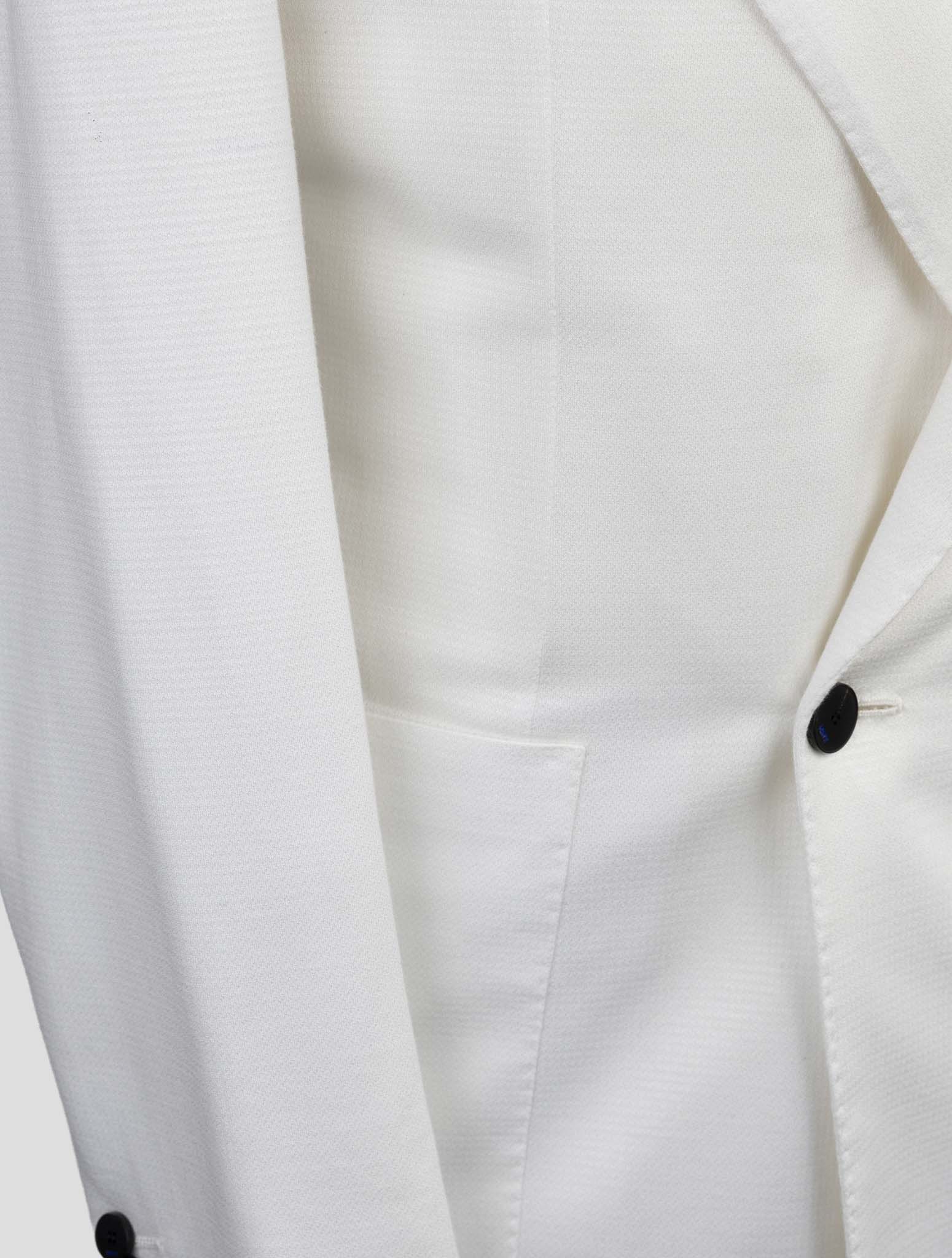 Kiton Knt White Cotton Blazer