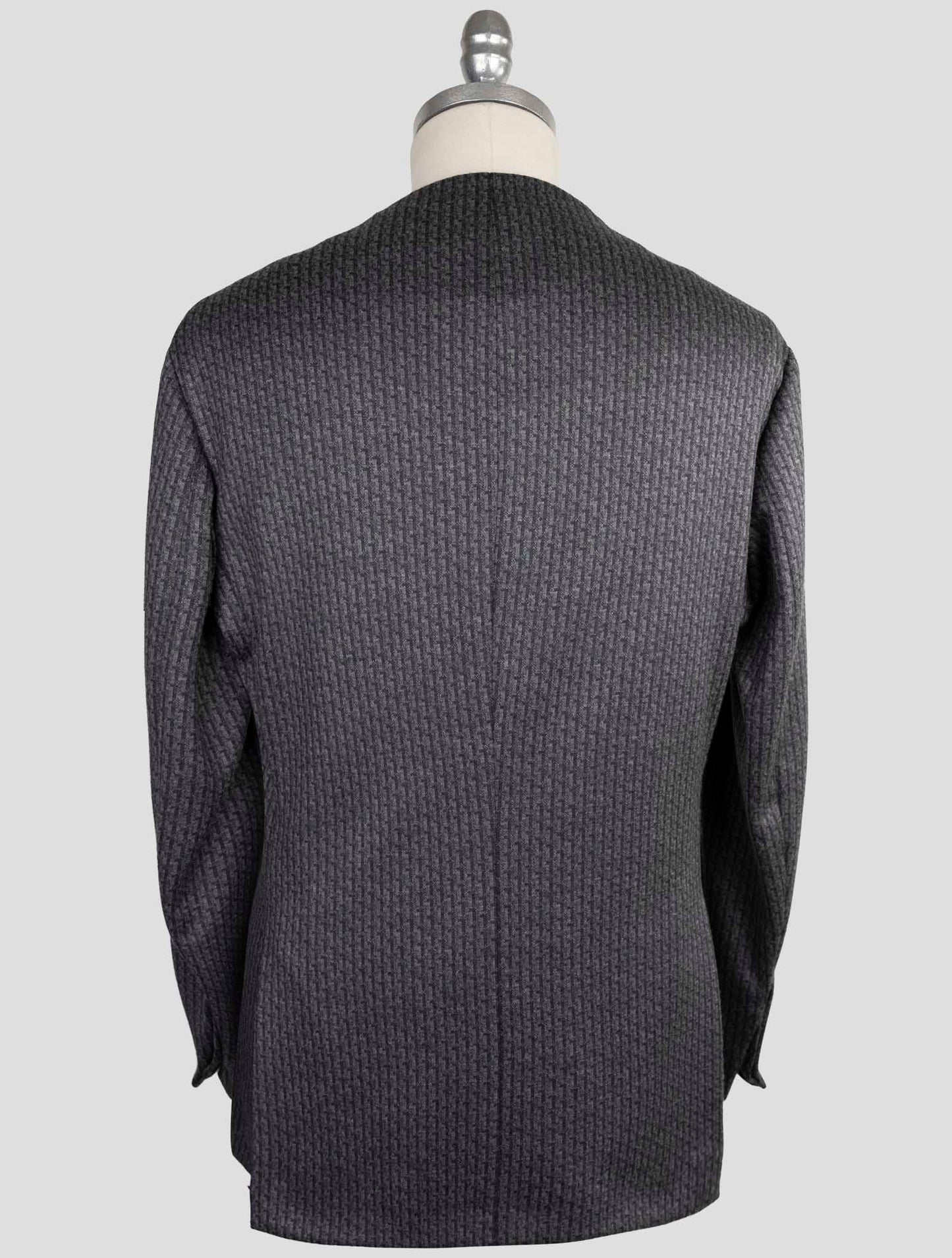 Kiton Knt Gray Wool Cashmere Pl Blazer