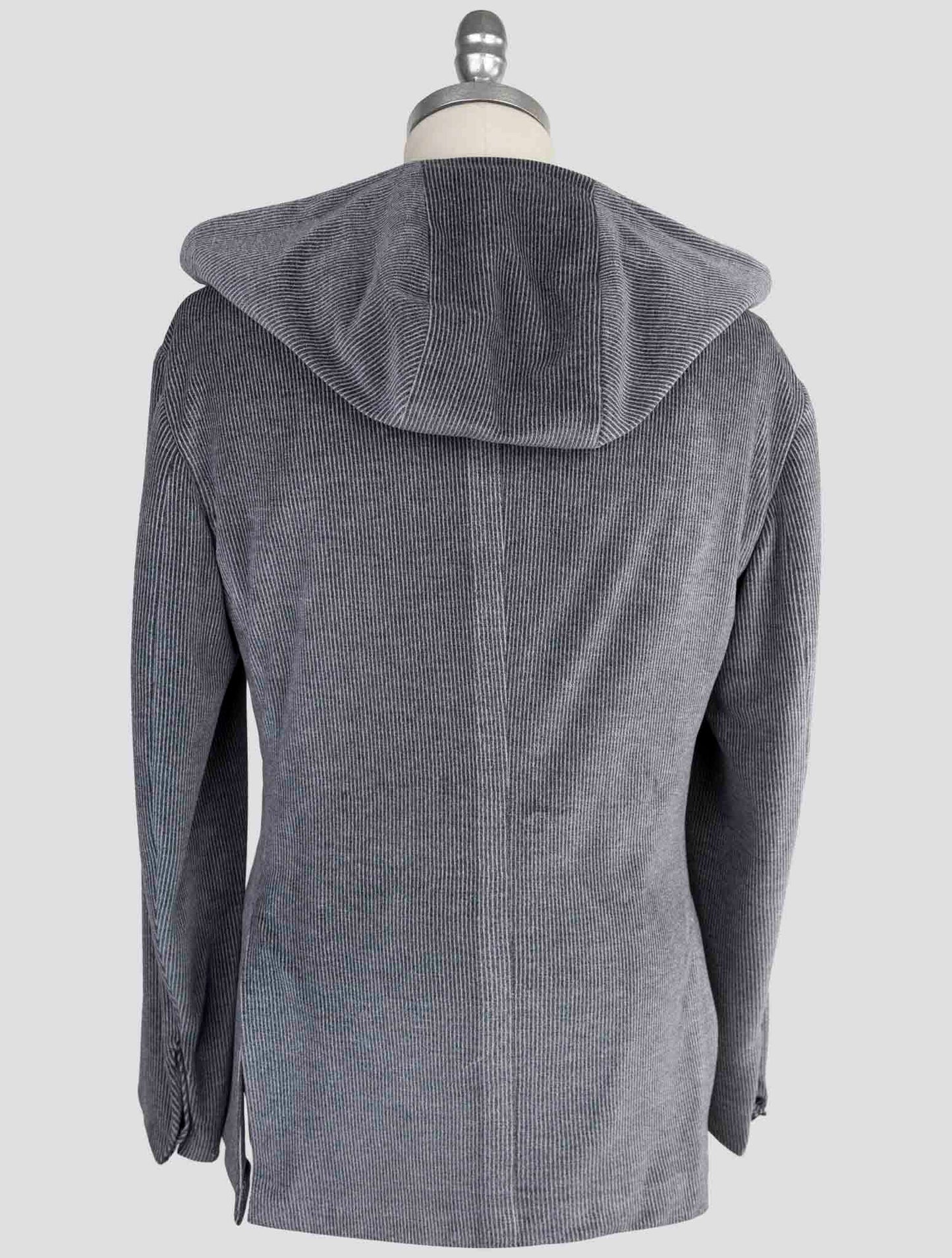 Kiton Knt Gray Cotton Pl Blazer