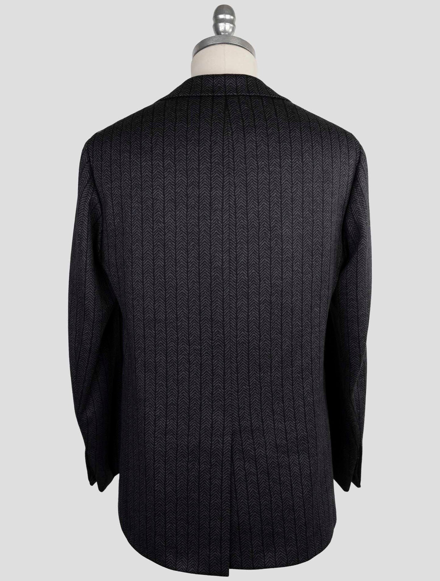 Kiton Knt Gray Wool Cashmere Pl Blazer