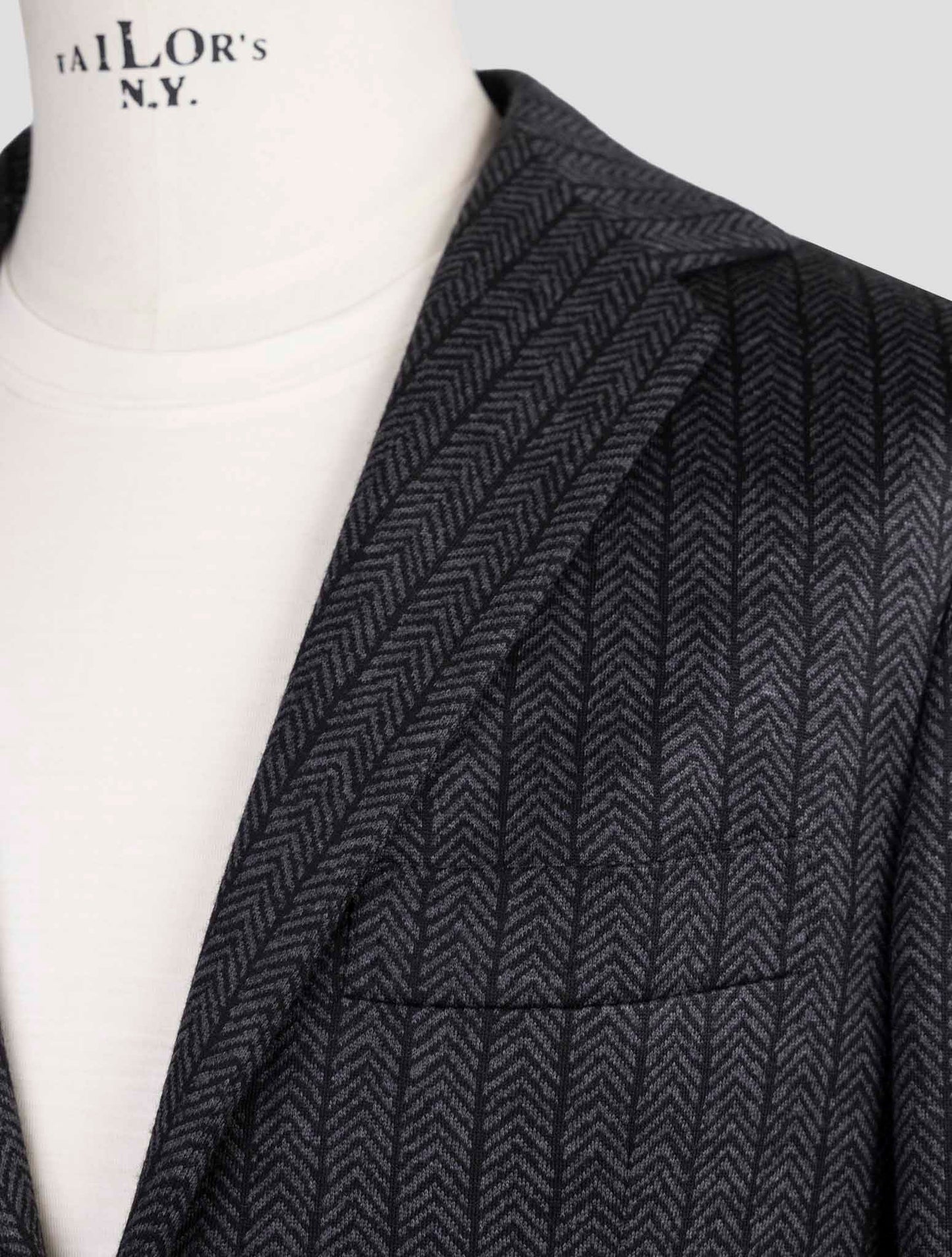 Kiton Knt Gray Wool Cashmere Pl Blazer