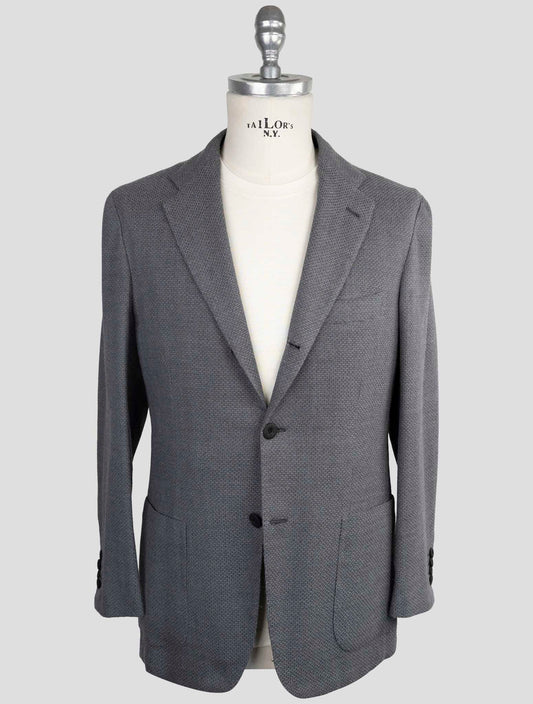 Kiton Knt Gray Virgin Wool Ea Blazer