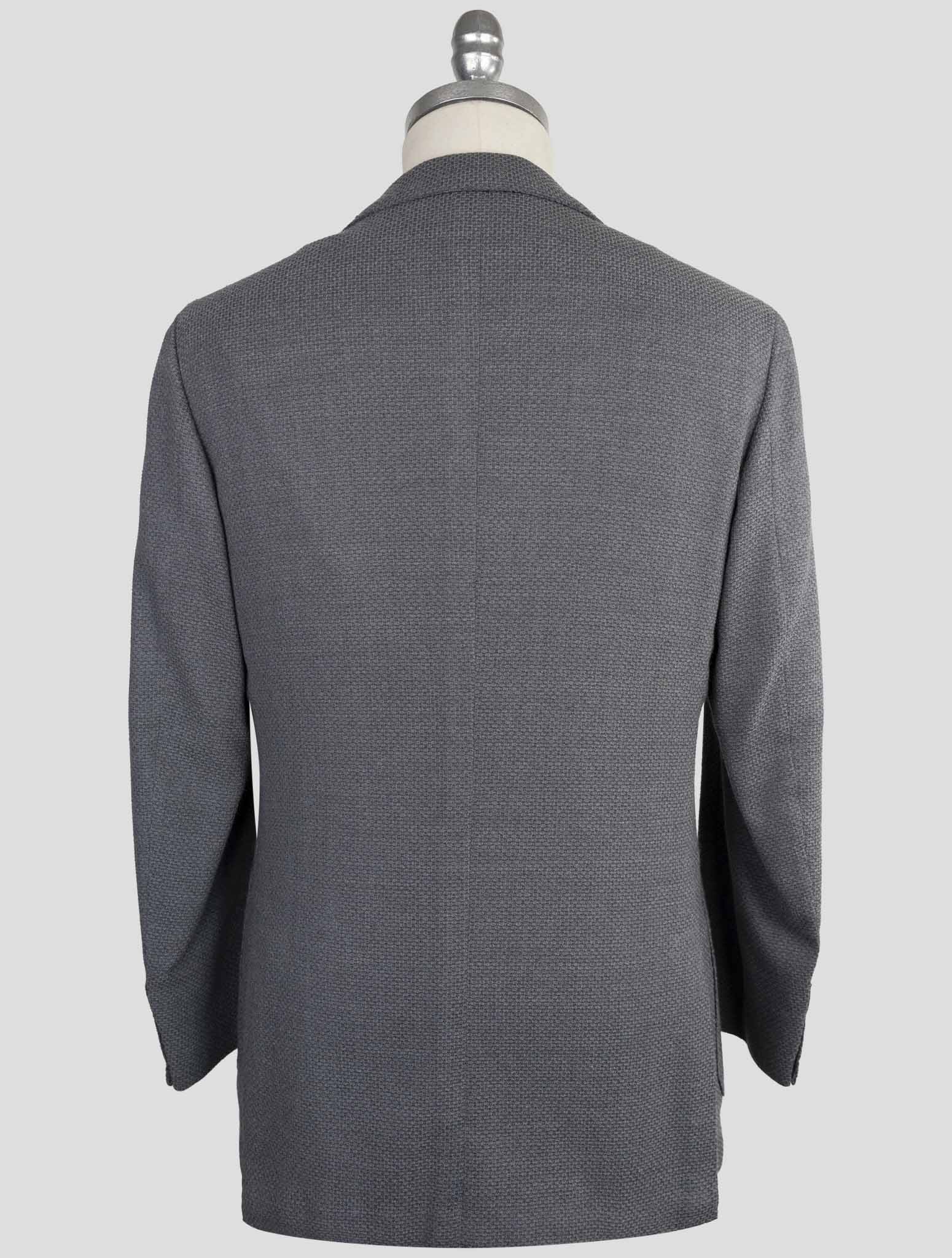 Kiton Knt Gray Virgin Wool Ea Blazer