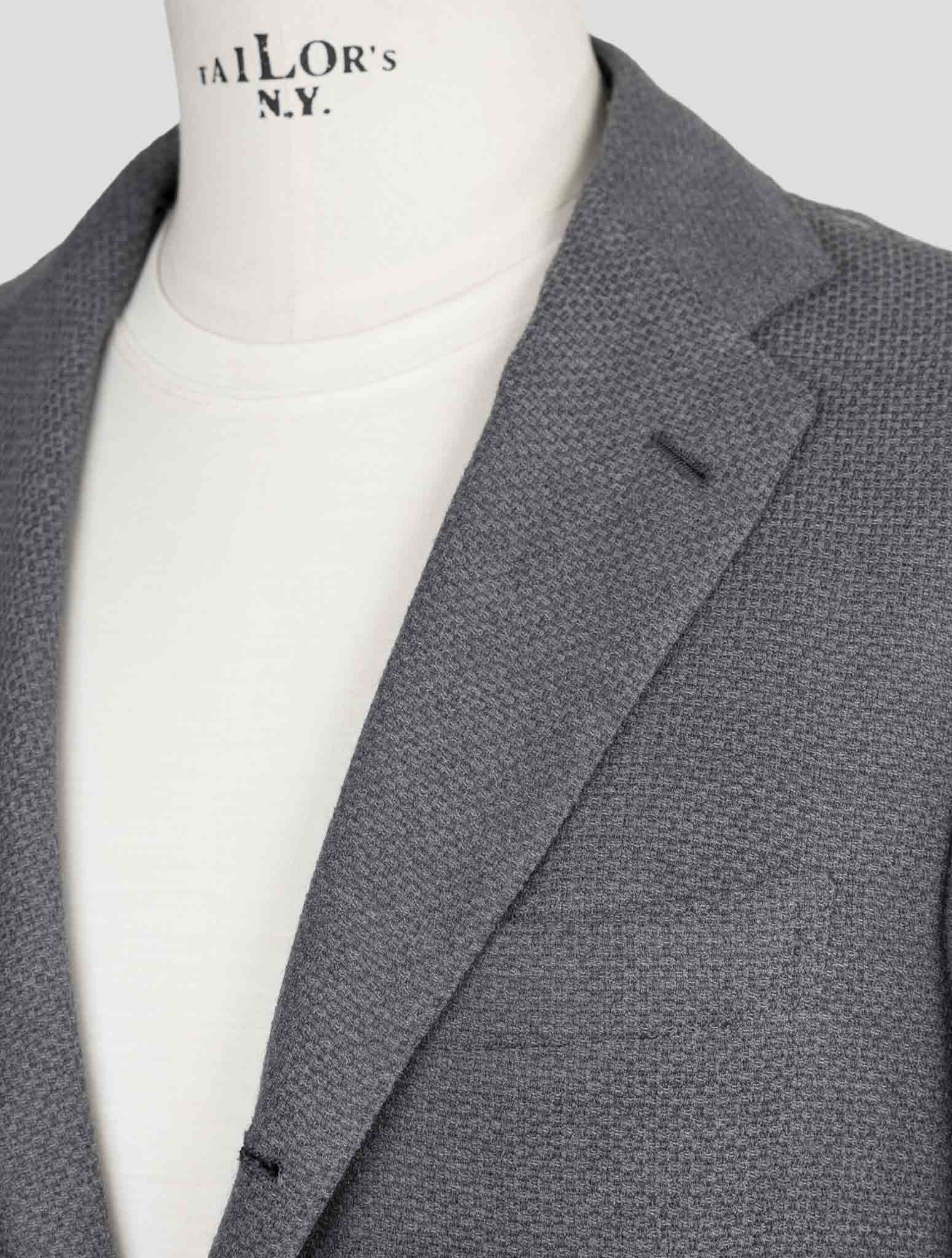 Kiton Knt Gray Virgin Wool Ea Blazer