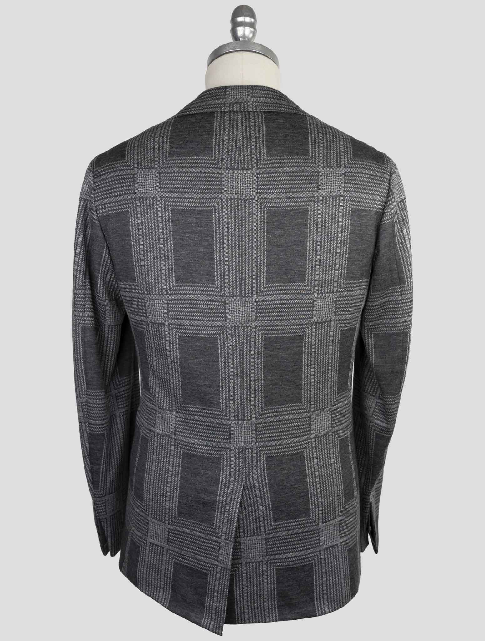 Kiton Knt Gray Cashmere Cotton Ea Blazer