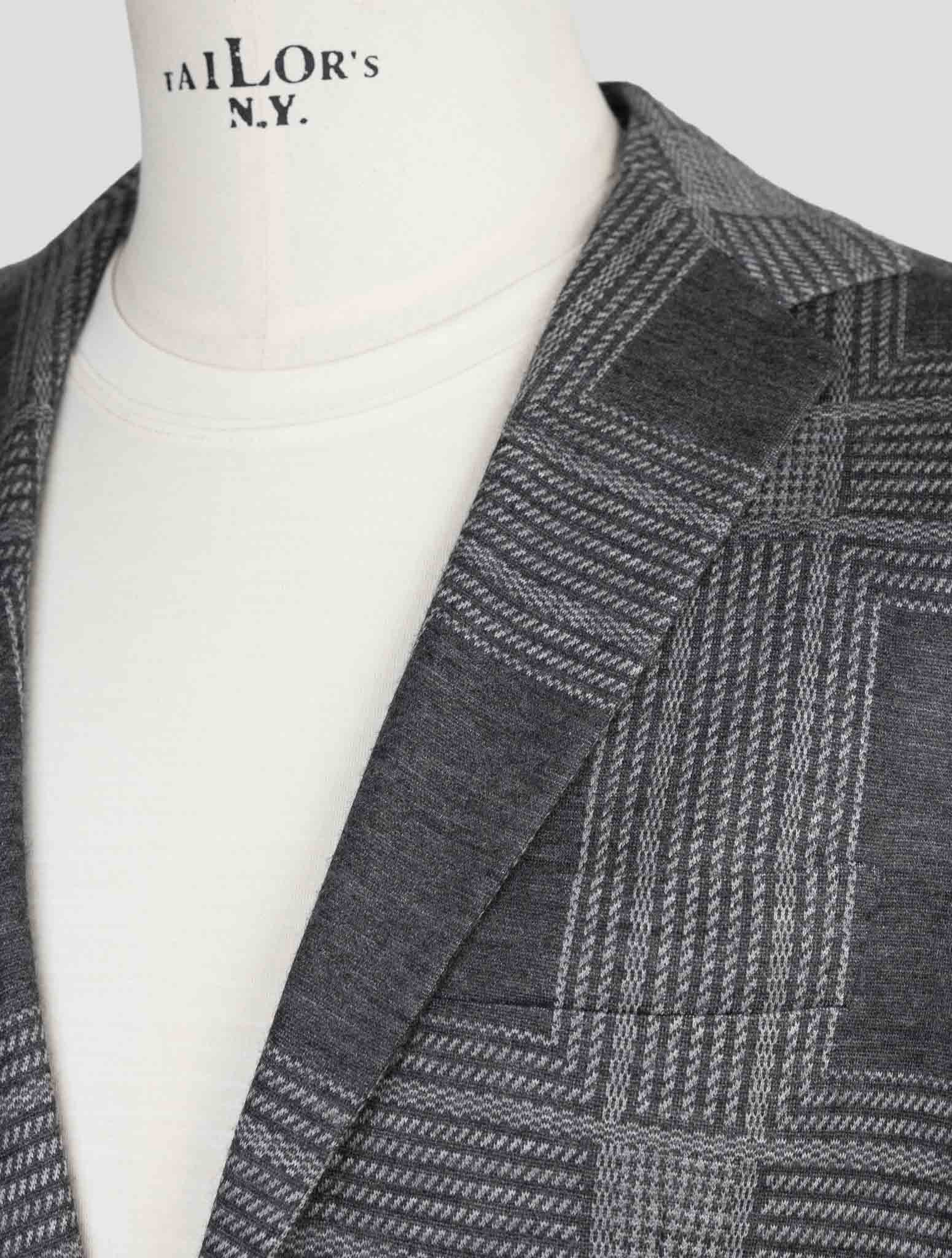 Kiton Knt Gray Cashmere Cotton Ea Blazer