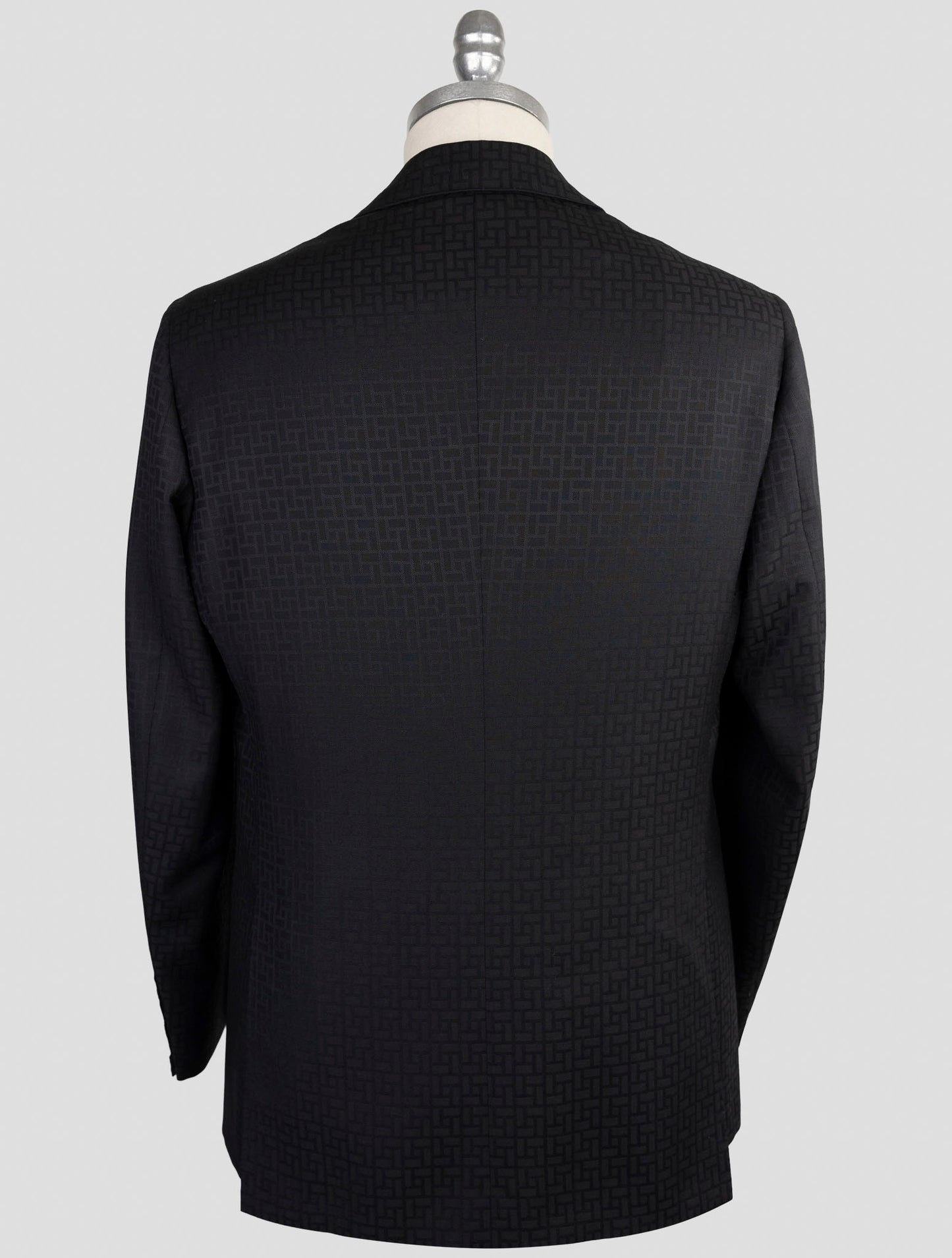 Kiton Knt Black Virgin Wool Mohair Blazer