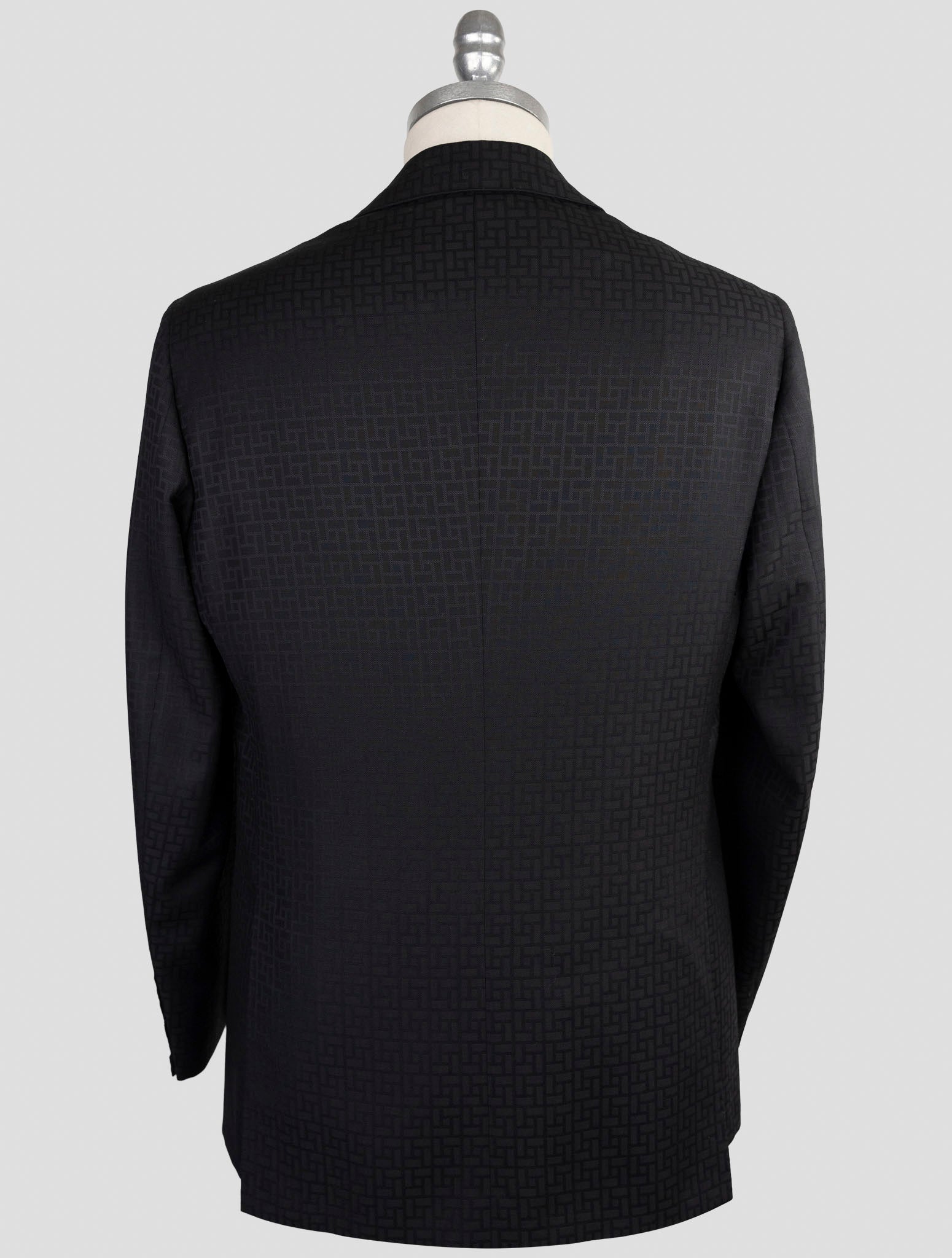 Kiton Knt Black Virgin Wool Mohair Blazer