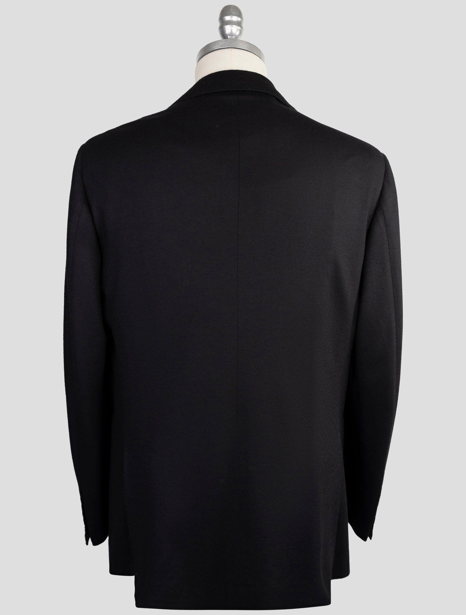 Kiton Knt Black Virgin Wool Blazer