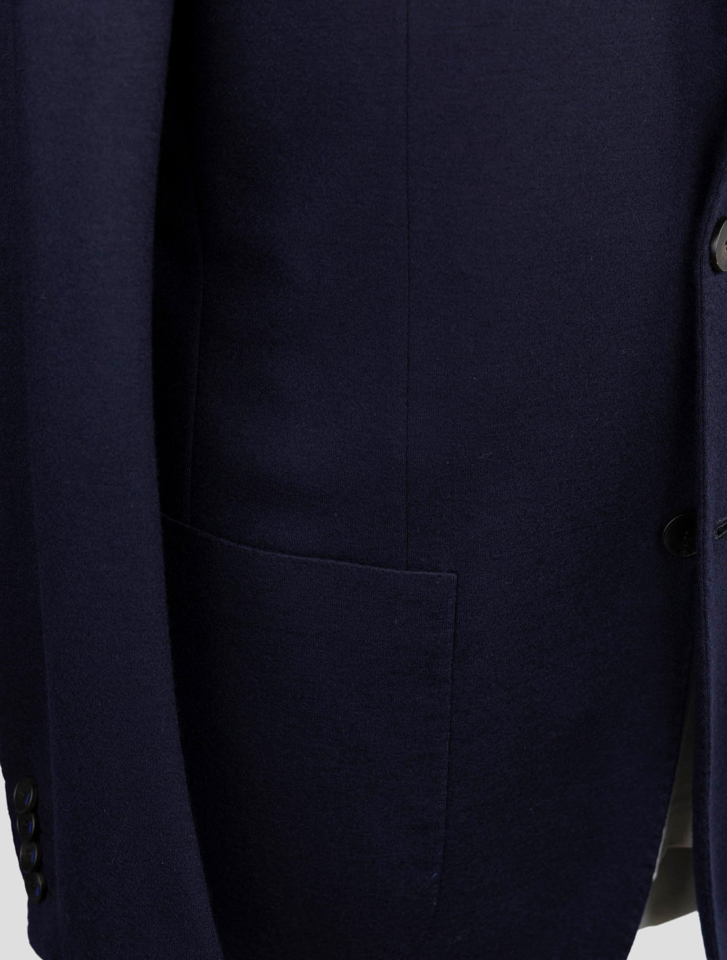 Kiton Knt Blue Virgin Wool Blazer
